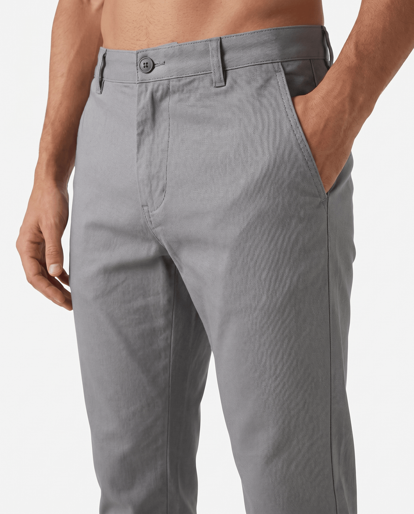 Built to hold its line — Graphite Tint Cotton Pant