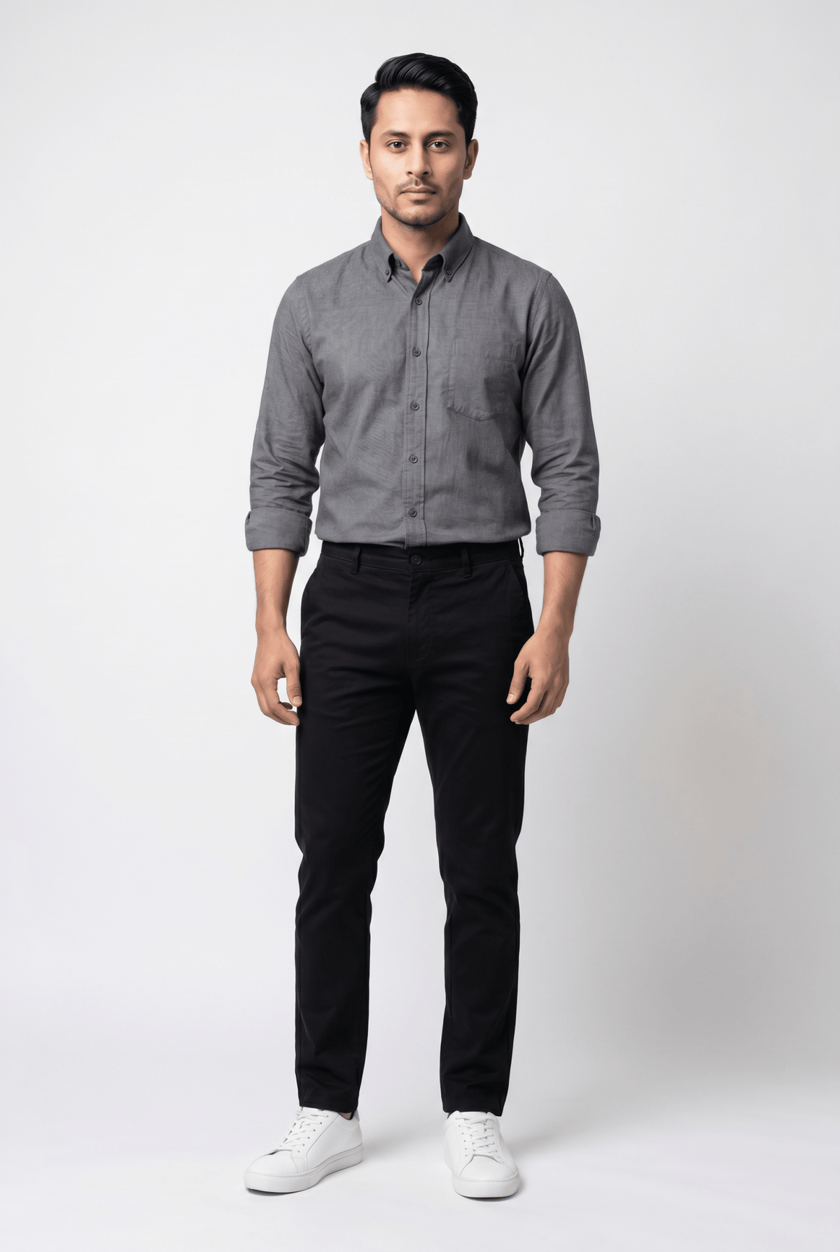 Gray Casual Shirt - Garderobe Clothing USAGCS-001