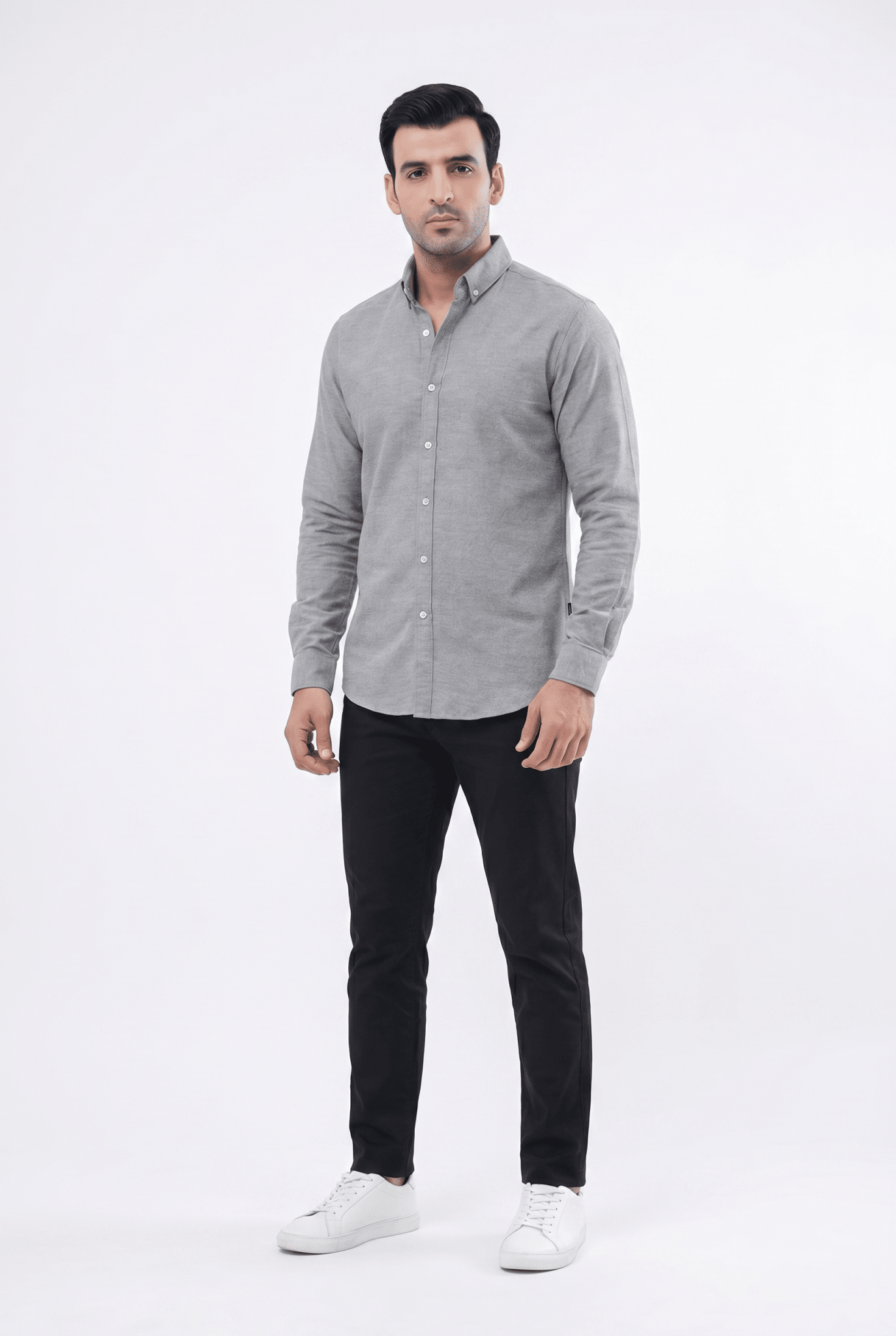 Considered fabric, premium hand-feel — Gray Casual Shirt