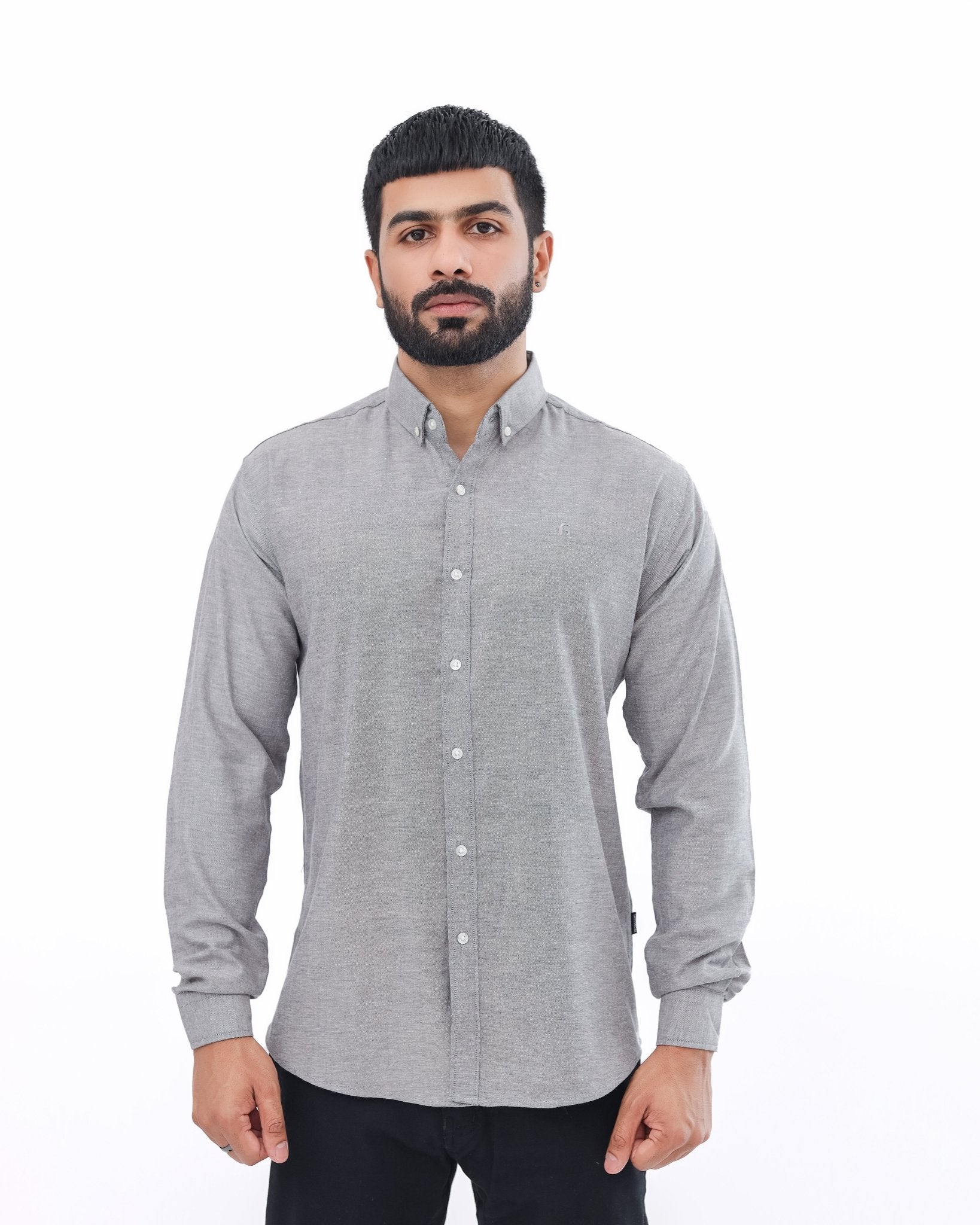 Gray Casual Shirt - Garderobe Clothing USAGCS - 001