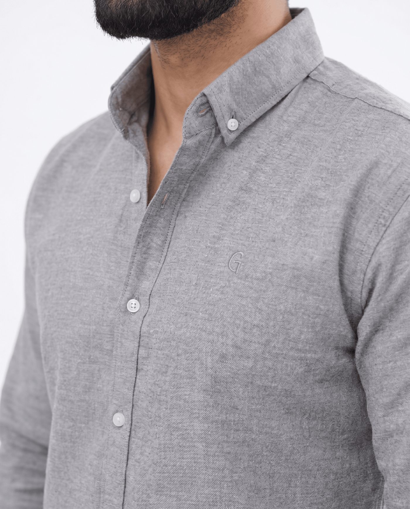 Built to hold its line — Gray Casual Shirt