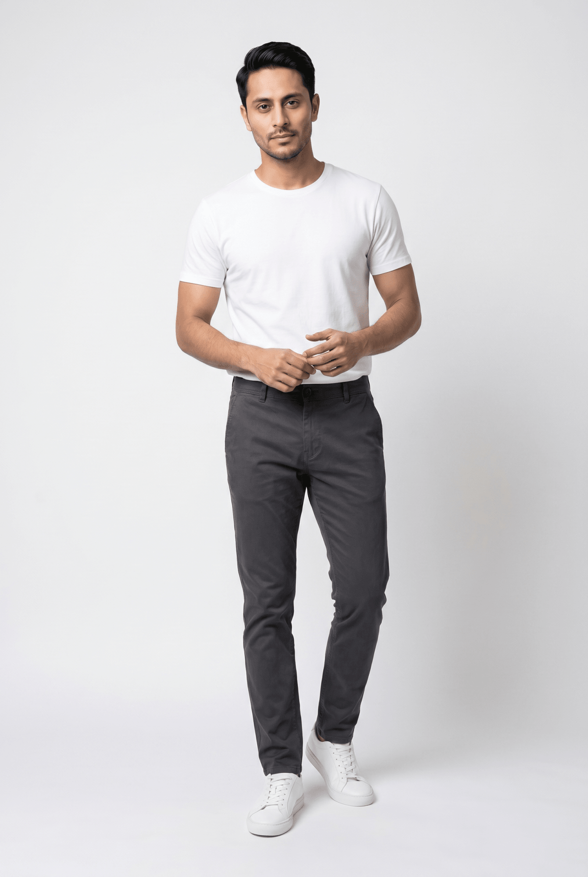 Gray Cotton Pant - Garderobe Clothing USADGC-001