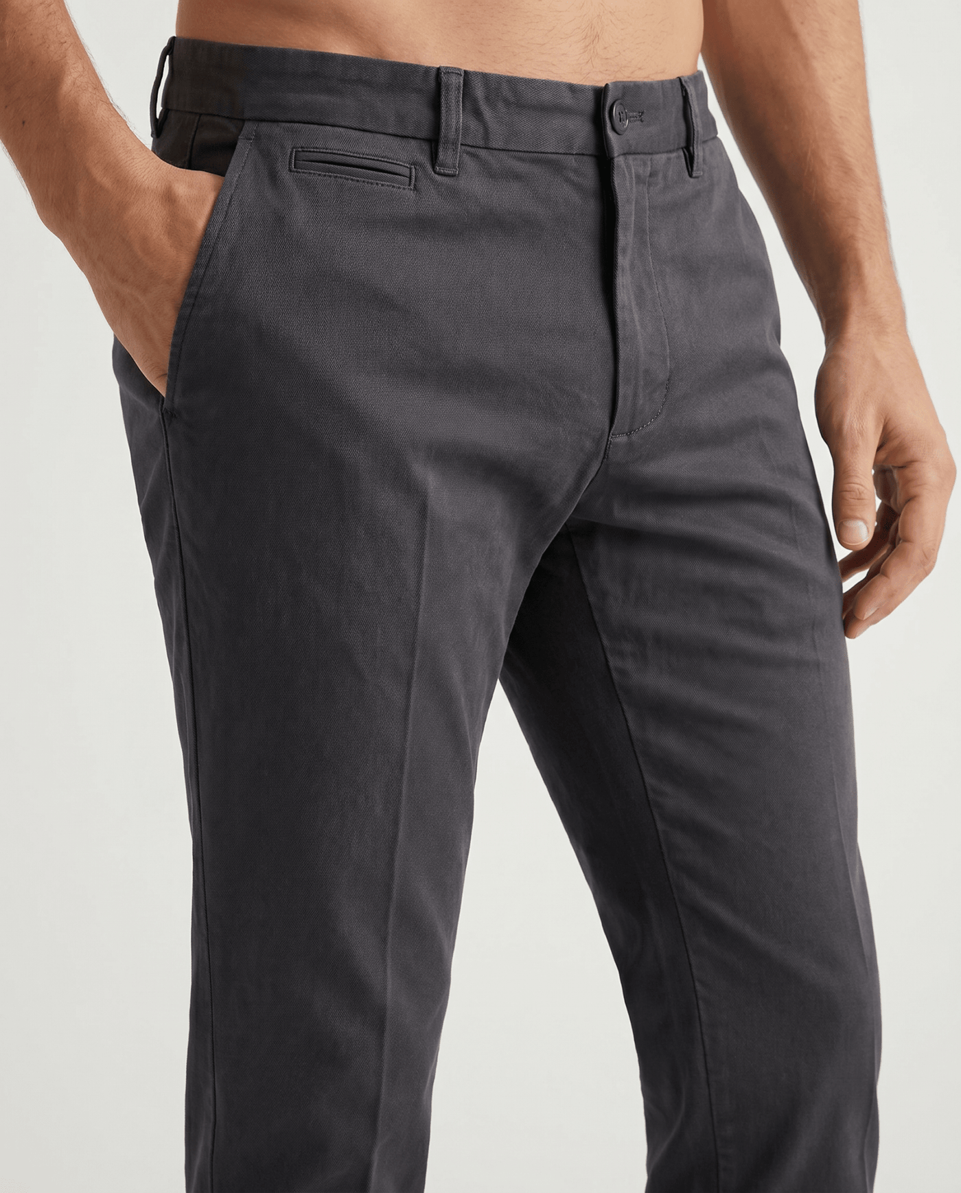 Built to hold its line — Gray Cotton Pant