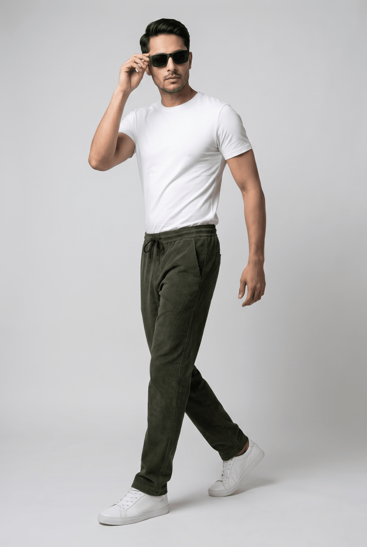 Cut tailored, not tight — Green Knitted Trouser - Regular-fit