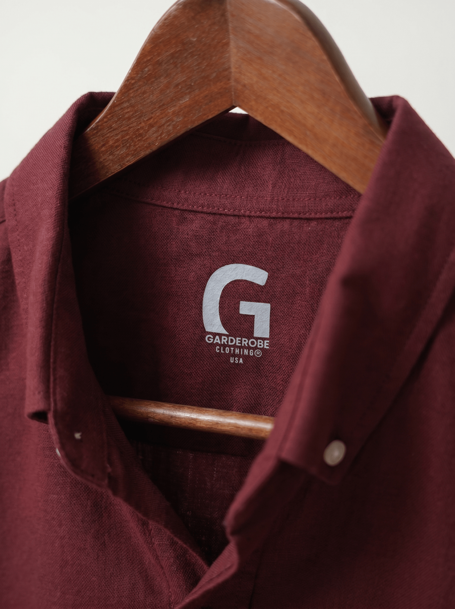 Maroon Casual Shirt - Garderobe Clothing USAMCS-001