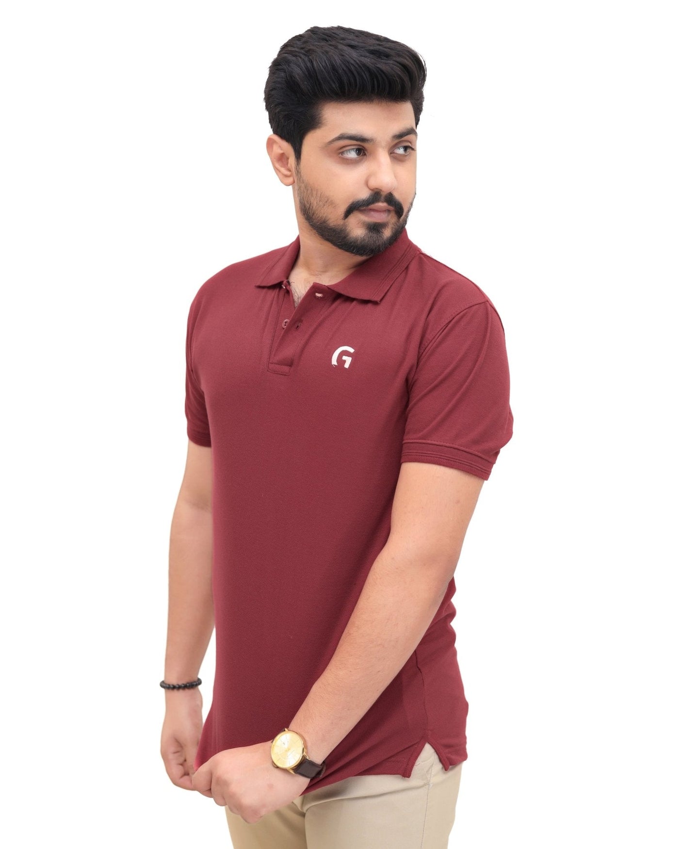 Built to hold its line — Maroon Polo Shirt