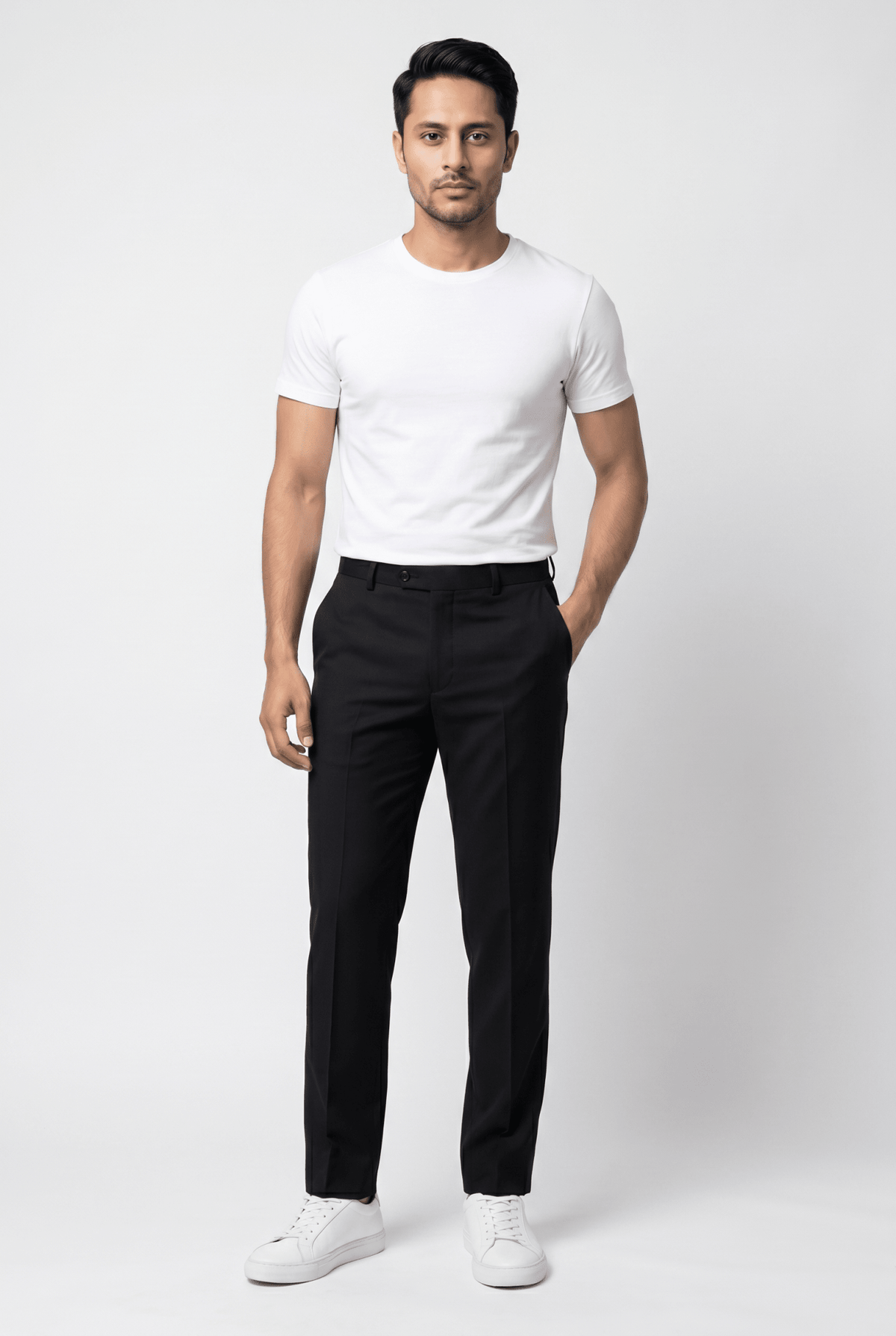 Men's Black Formal Dress Pants - Garderobe Clothing USAGRB-FDP-BLA-W30