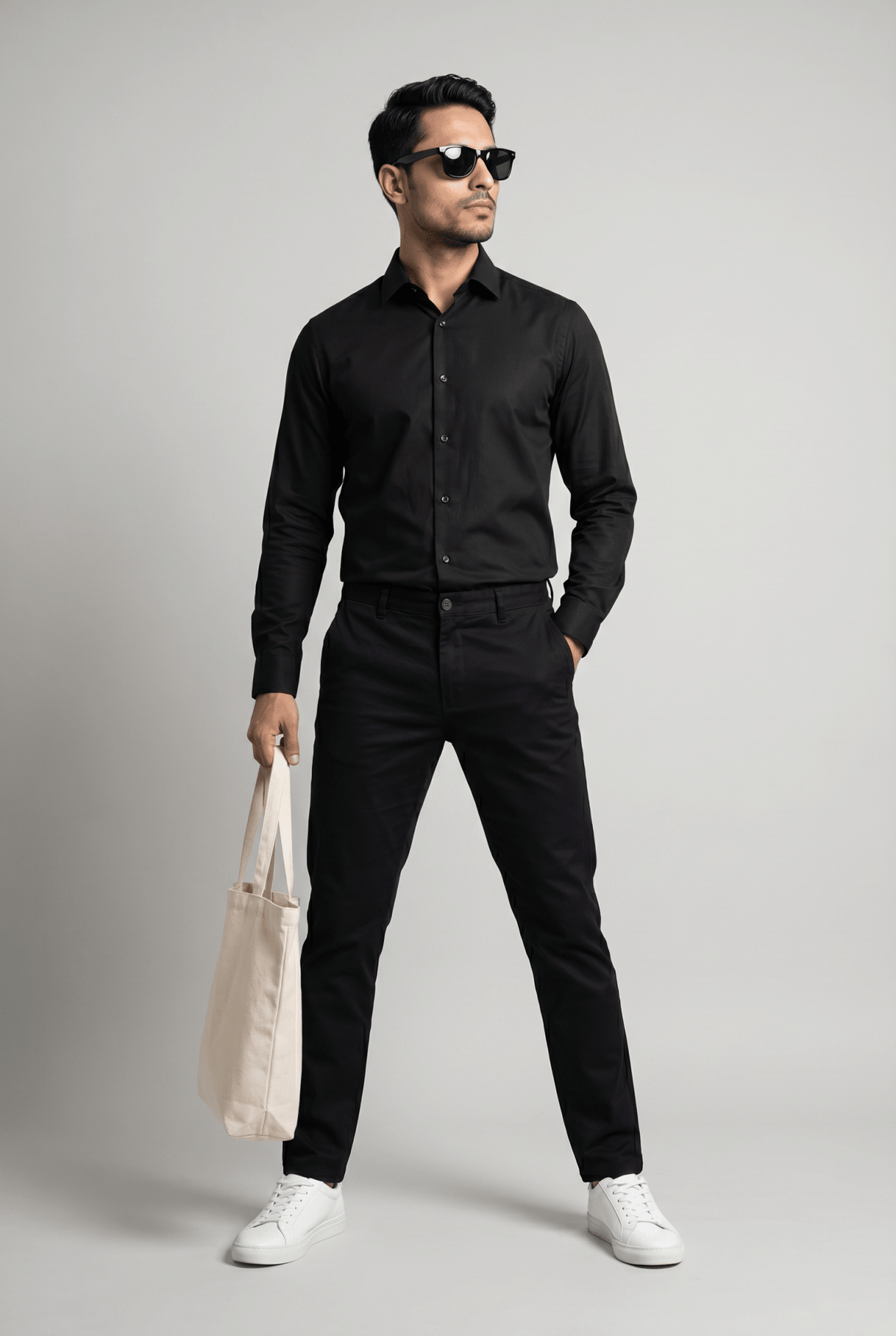 From the office to the evening — Men's Black Formal Shirt – Executive Series