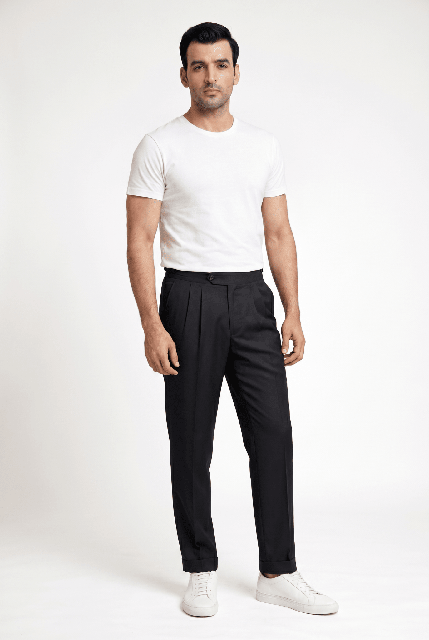 Considered fabric, premium hand-feel — Men's Black Gurkha Pants