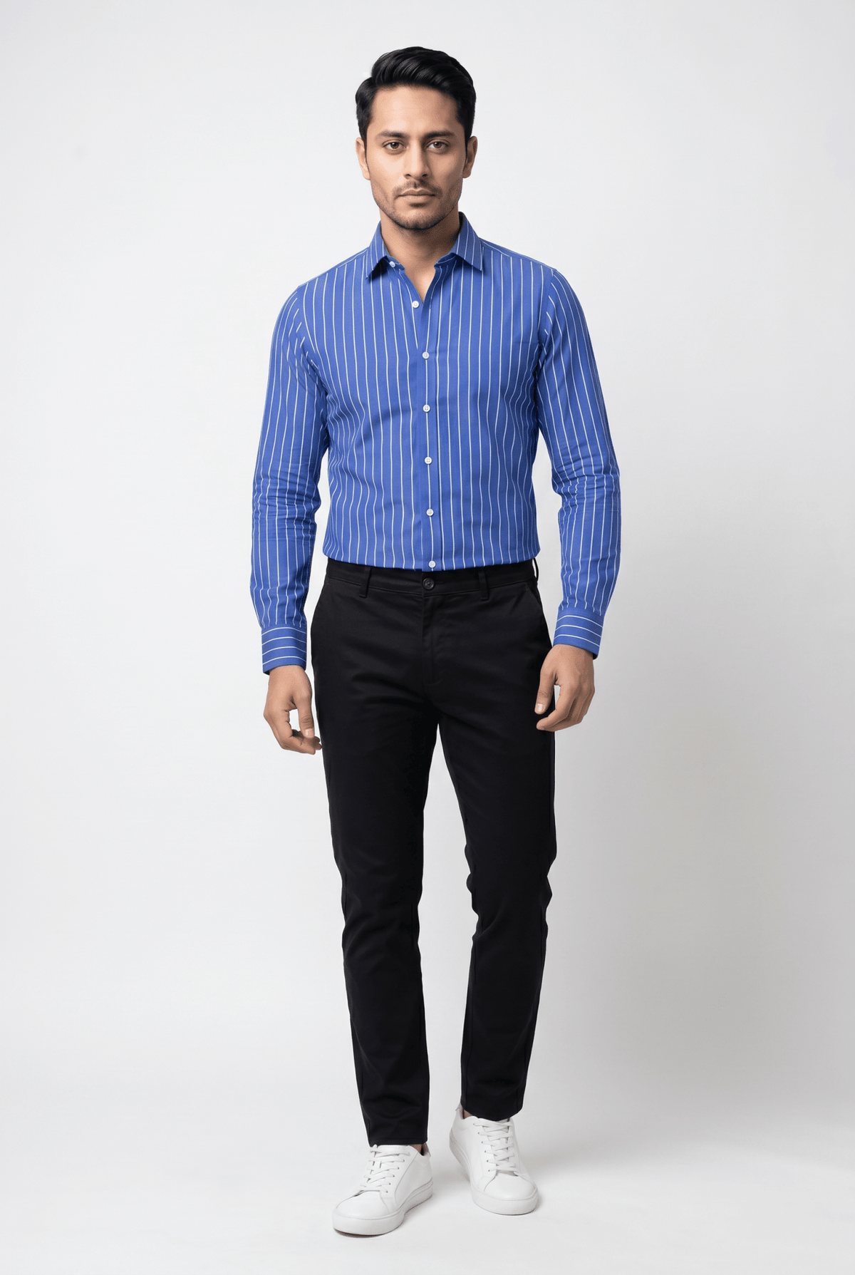 Men's Blue Lining Shirt - Garderobe Clothing USAGRB-LIN-BLU-S