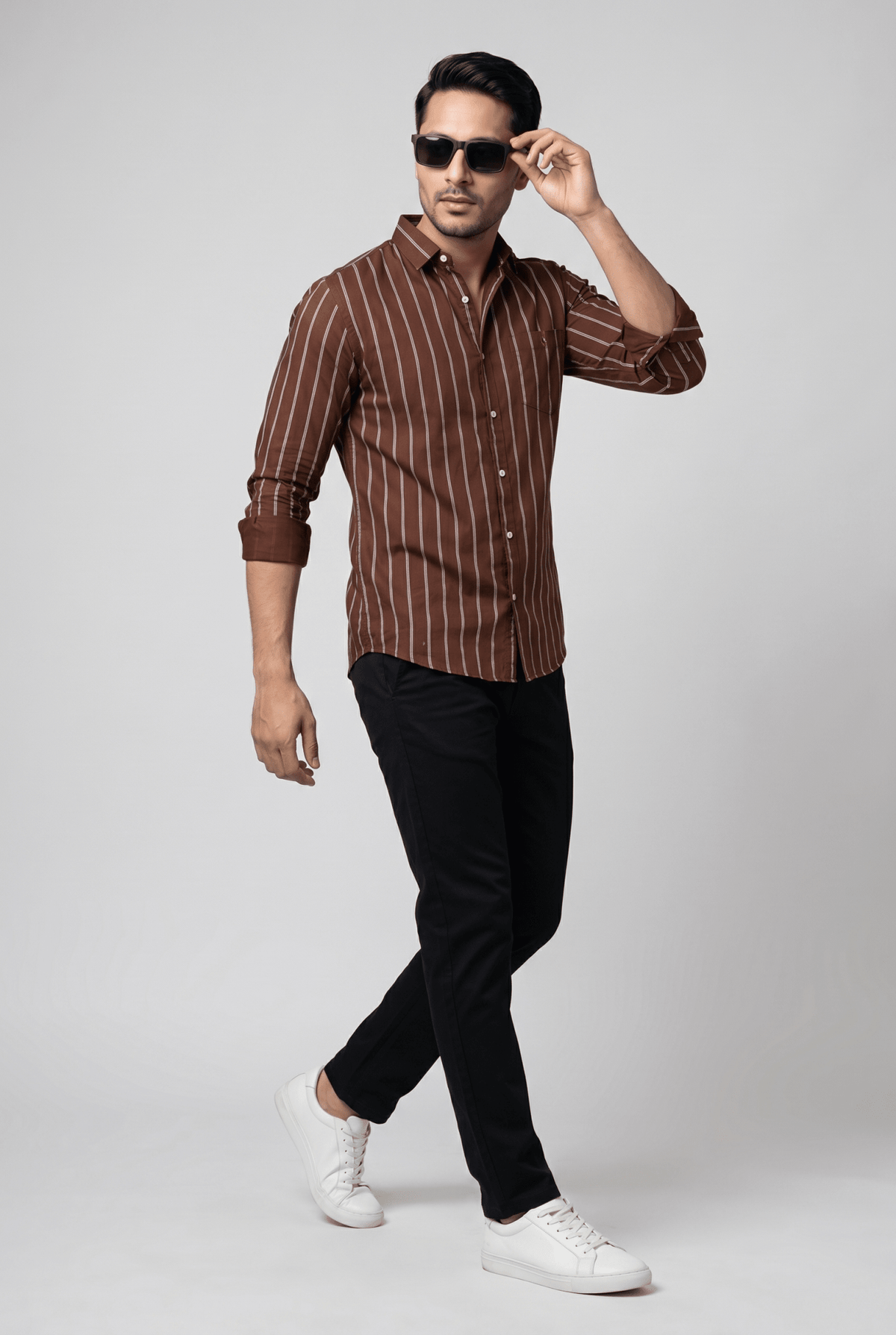 Considered fabric, premium hand-feel — Men's Chocolate Lining Shirt