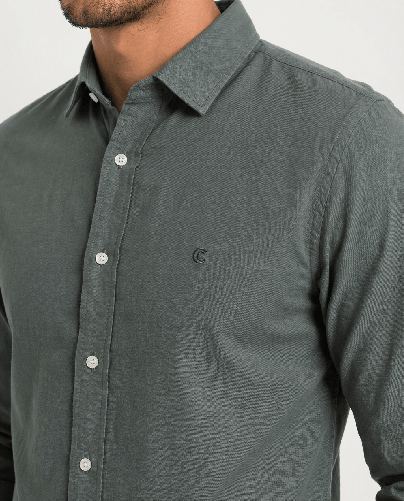 Built to hold its line — Men's Green Casual Shirt