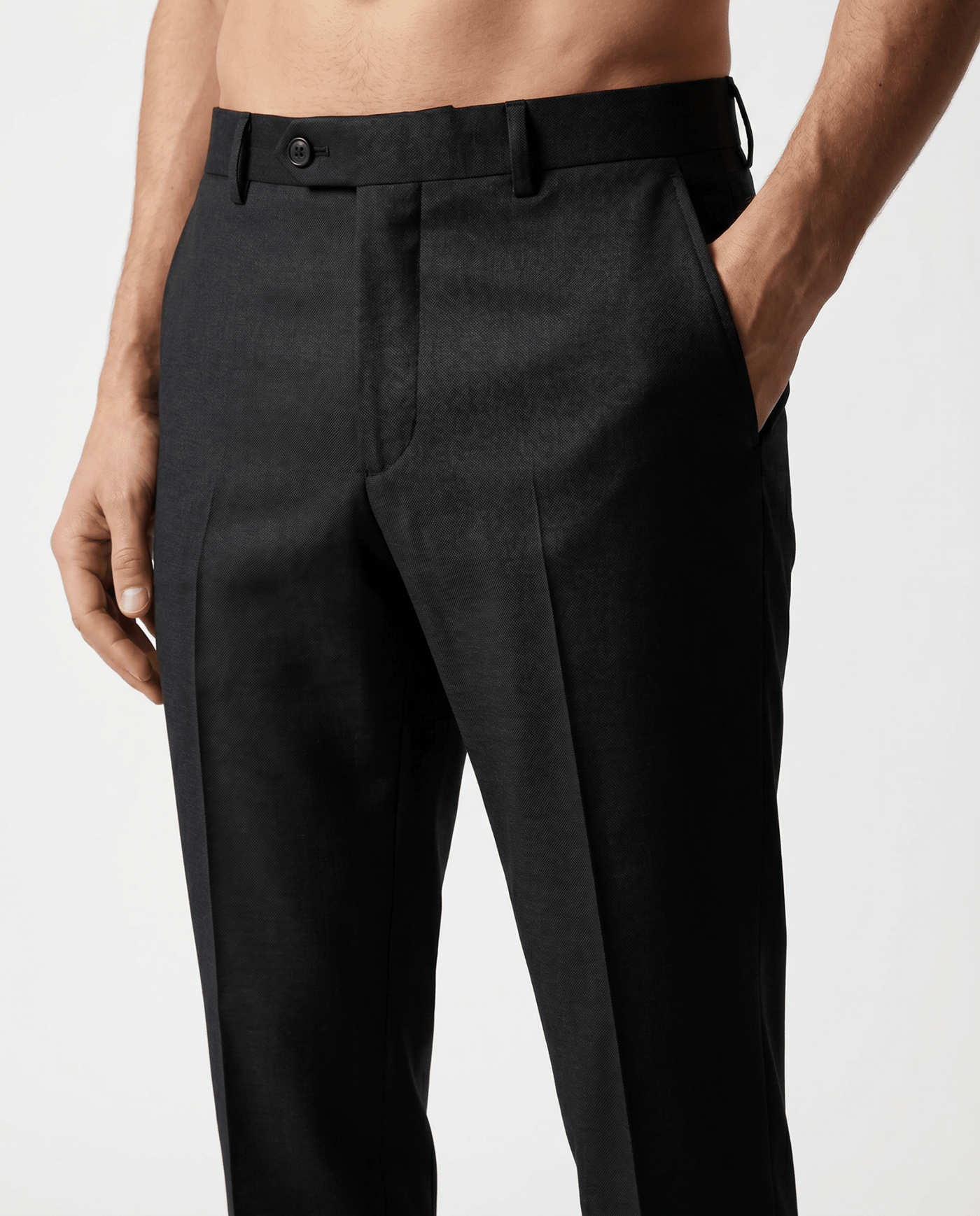 Built to hold its line — Men's Grey Formal Dress Pants