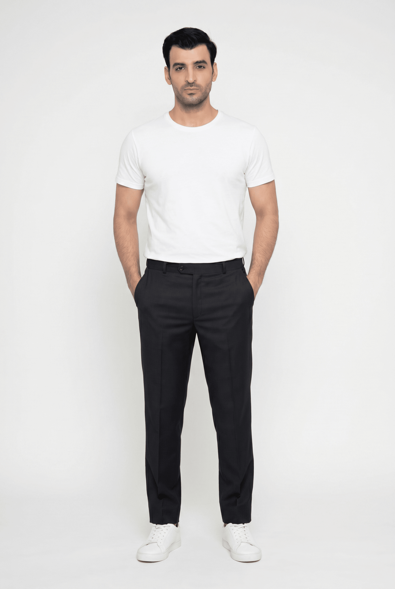 Considered fabric, premium hand-feel — Men's Grey Formal Dress Pants