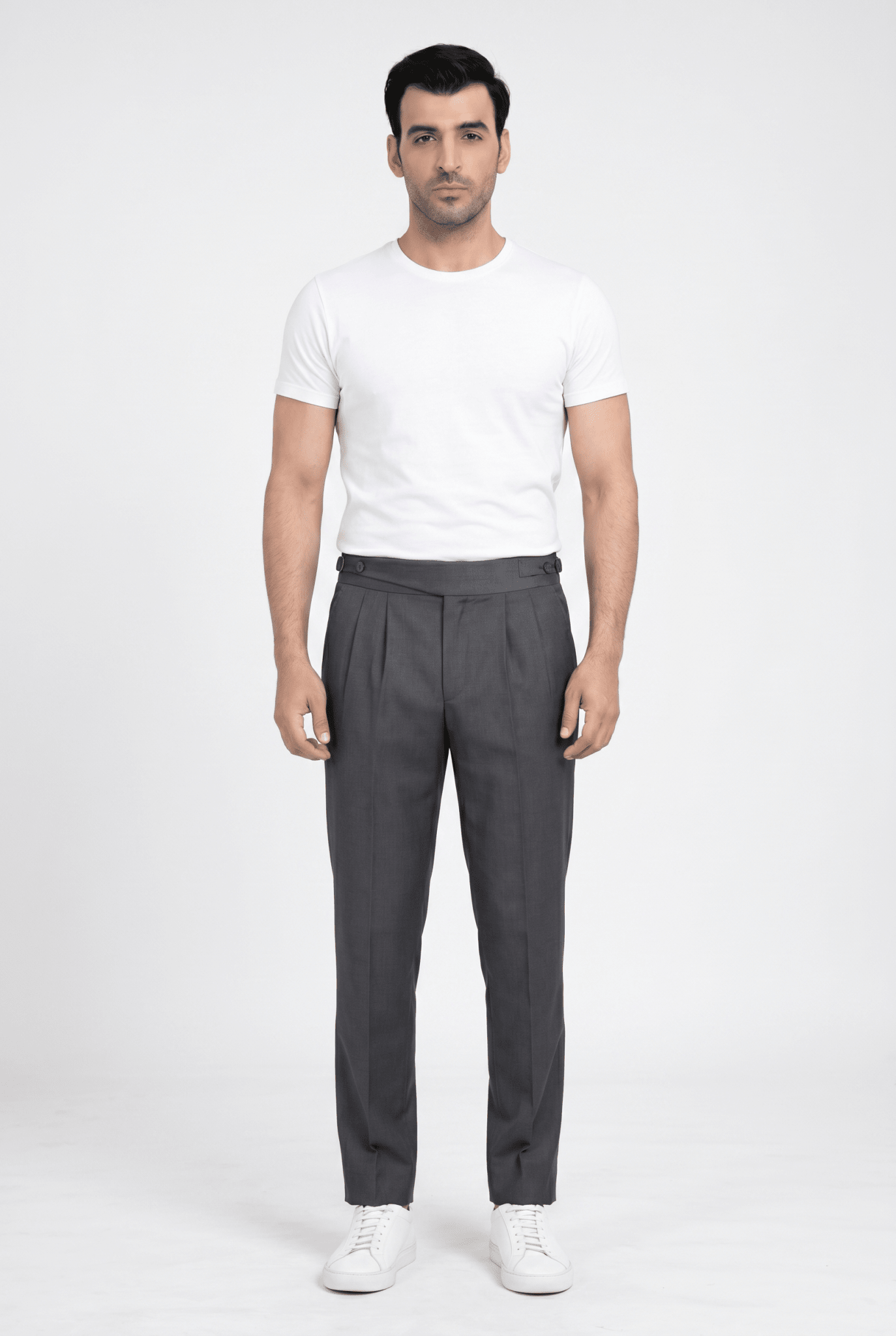 Considered fabric, premium hand-feel — Men's Grey Gurkha Pants