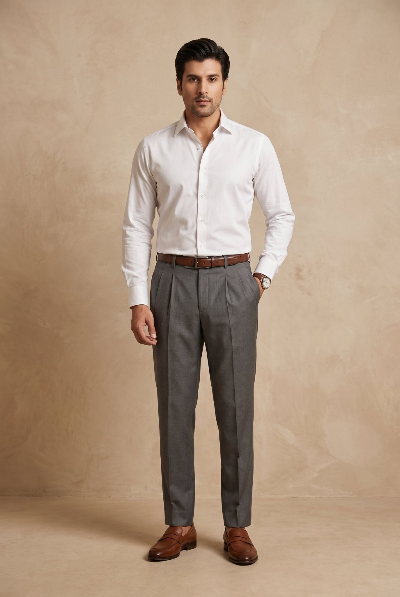 Cut tailored, not tight — Men's Grey Gurkha Pants