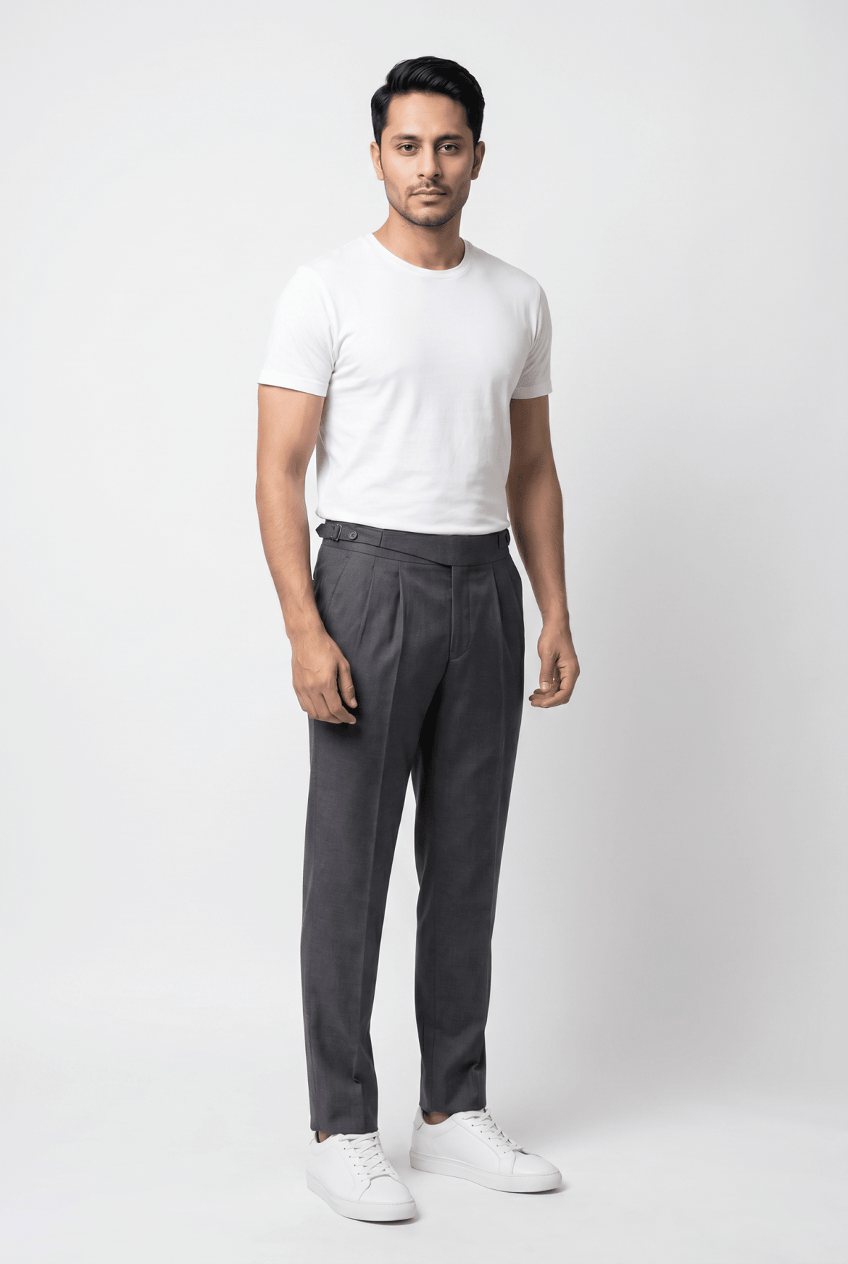 Men's Grey Gurkha Pants - Garderobe Clothing USAGRB-GUR-GRE-W30