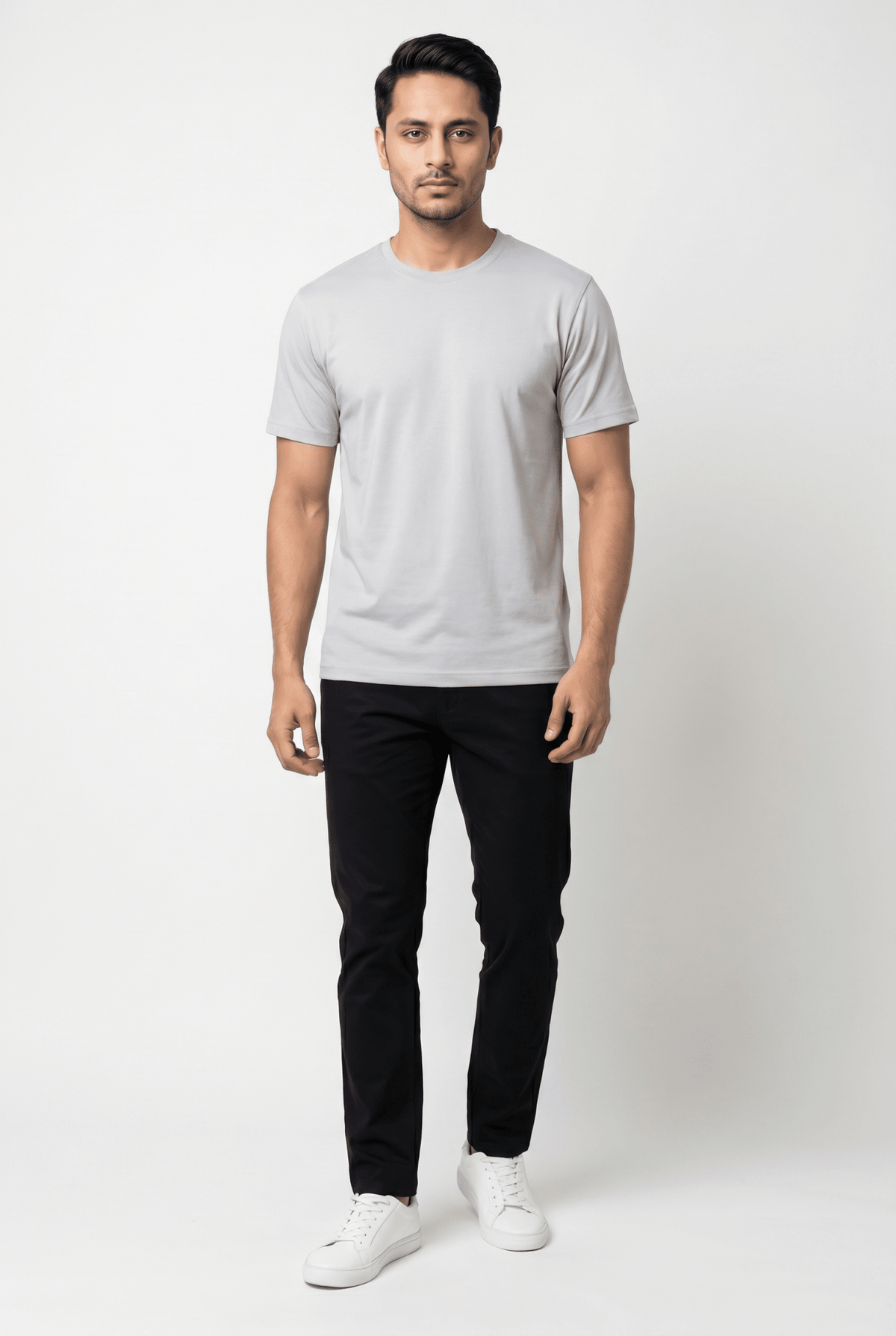 Men's Grey Light Tee - Garderobe Clothing USAGRB-TEE-GLI-S