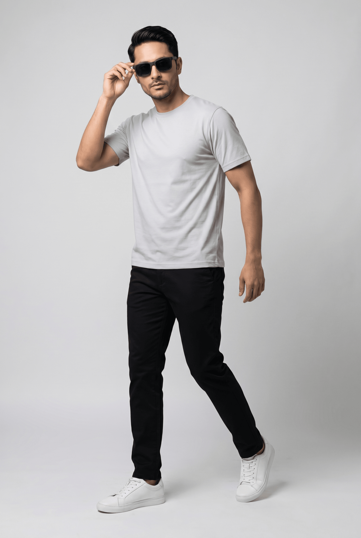 Considered fabric, premium hand-feel — Men's Grey Light Tee