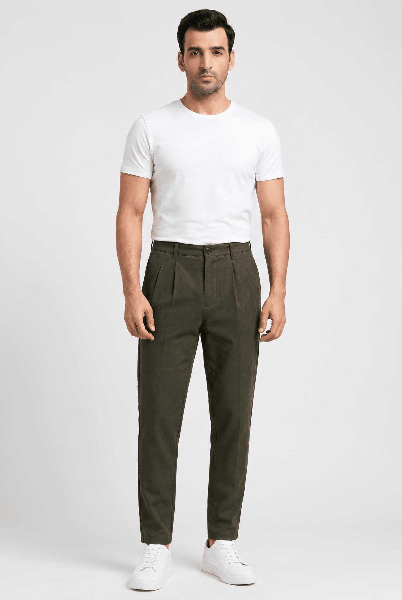 From the office to the evening — Men's Grey Pleated Trousers