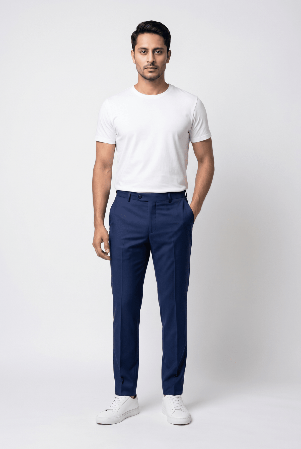Men's Navy Blue Gurkha Pants - Garderobe Clothing USAGRB-GUR-NBL-W30