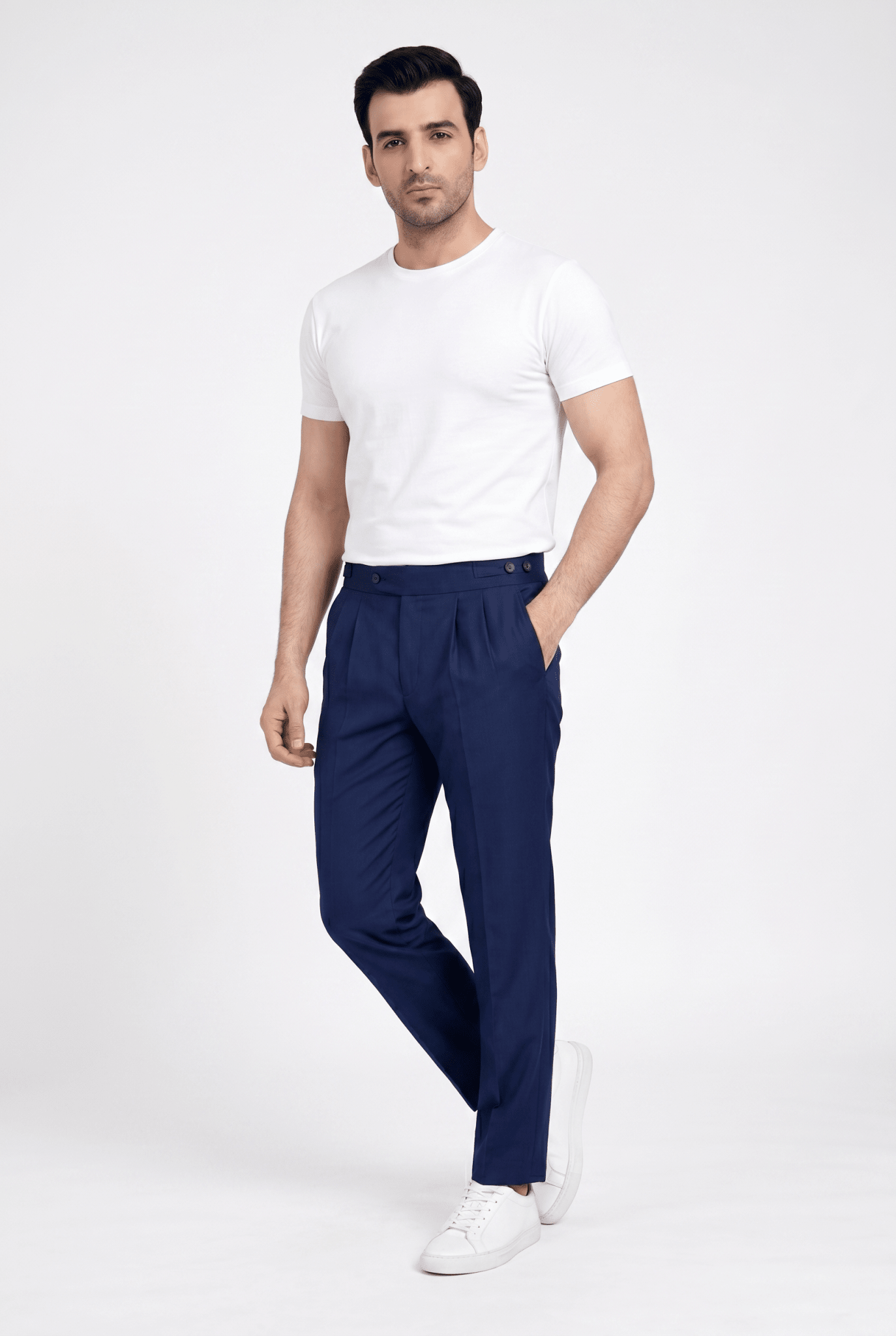 Considered fabric, premium hand-feel — Men's Navy Blue Gurkha Pants