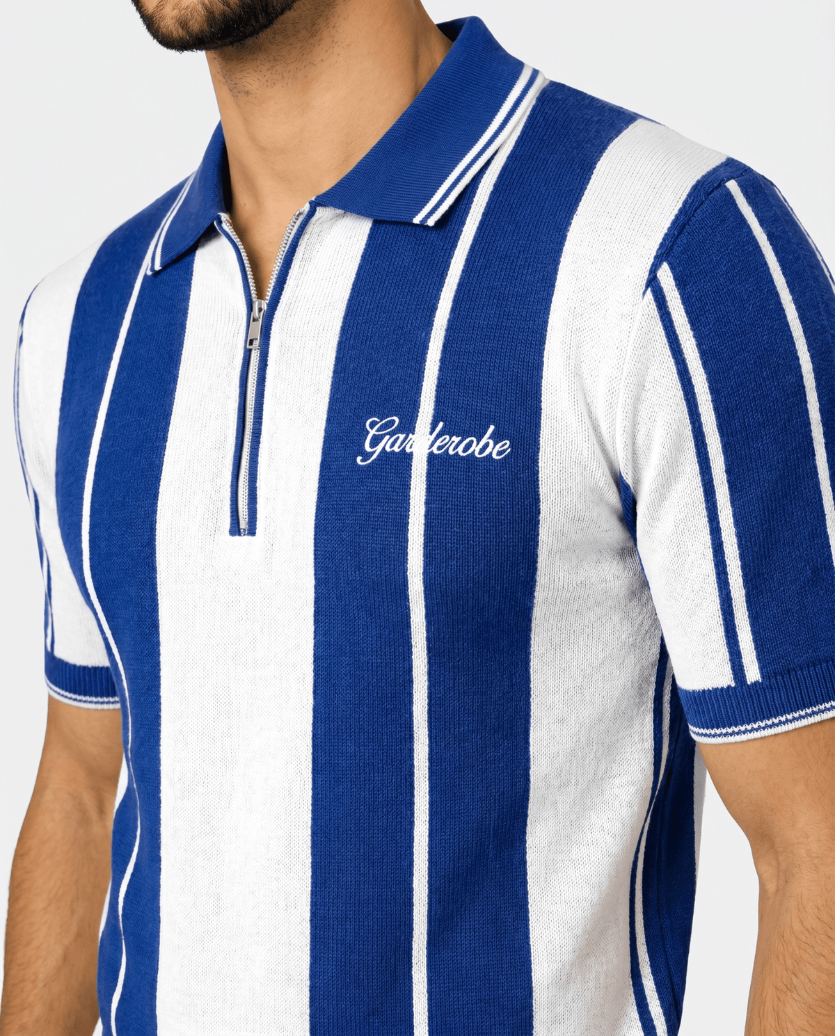 Built to hold its line — Men's Navy Blue Popcorn Polo
