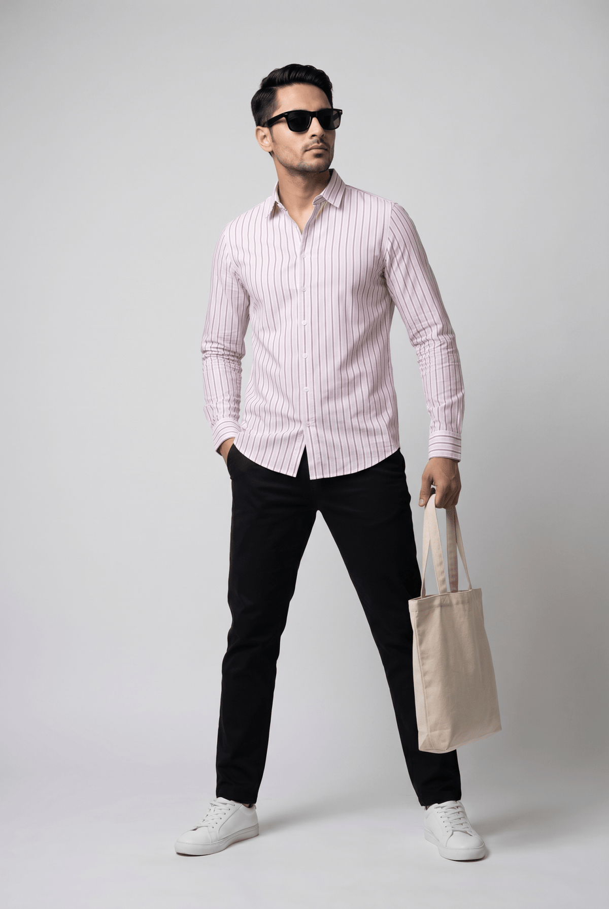 From the office to the evening — Men's Pink Lining Shirt