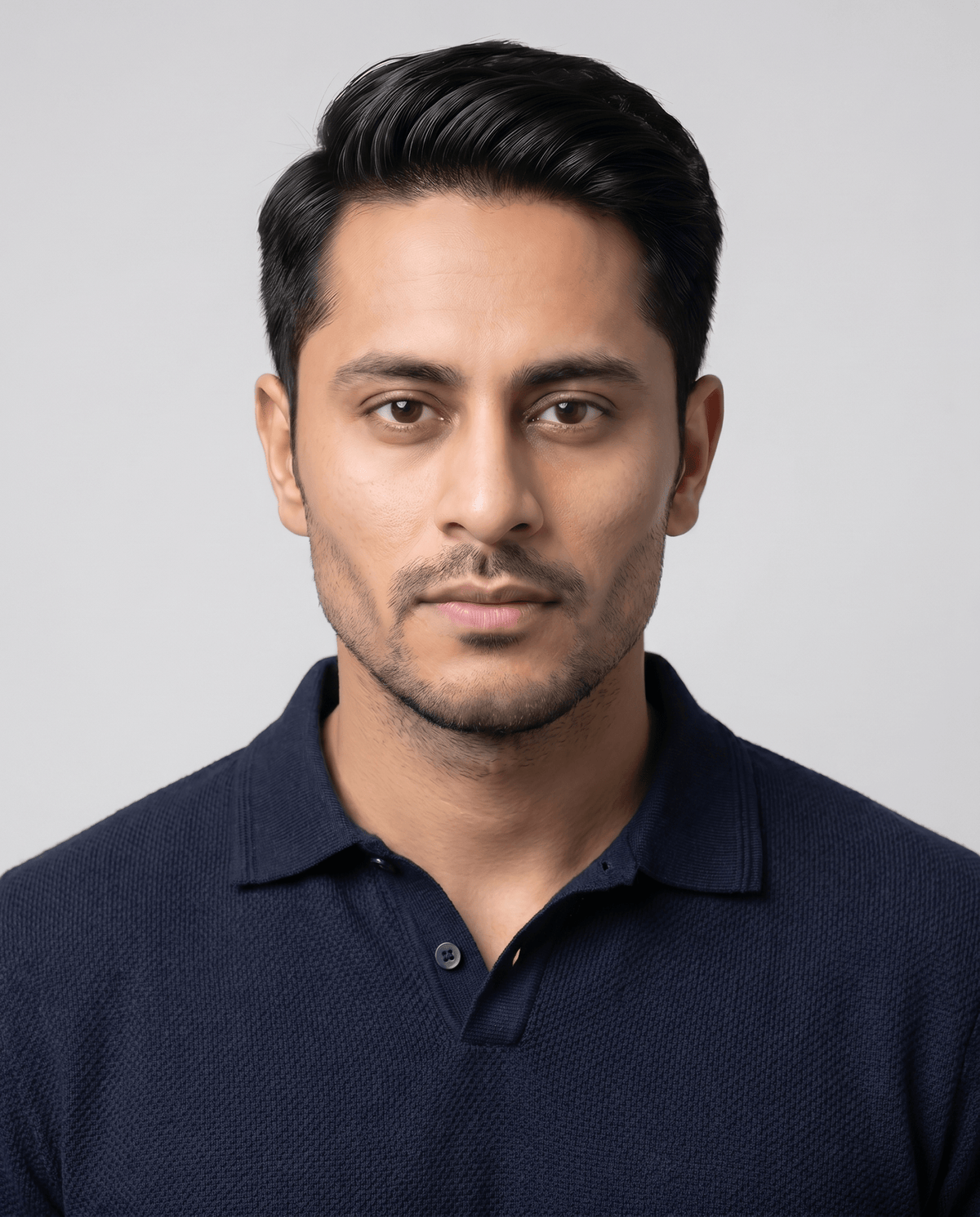 Built to hold its line — Men's Regal Navy Knitted Polo