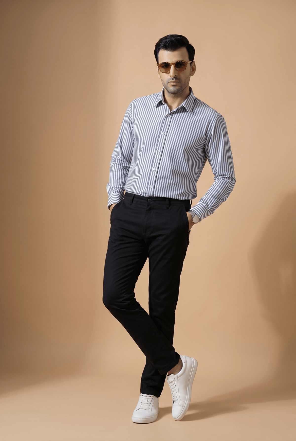 Cut tailored, not tight — Men's Regal Noire Lining Shirt