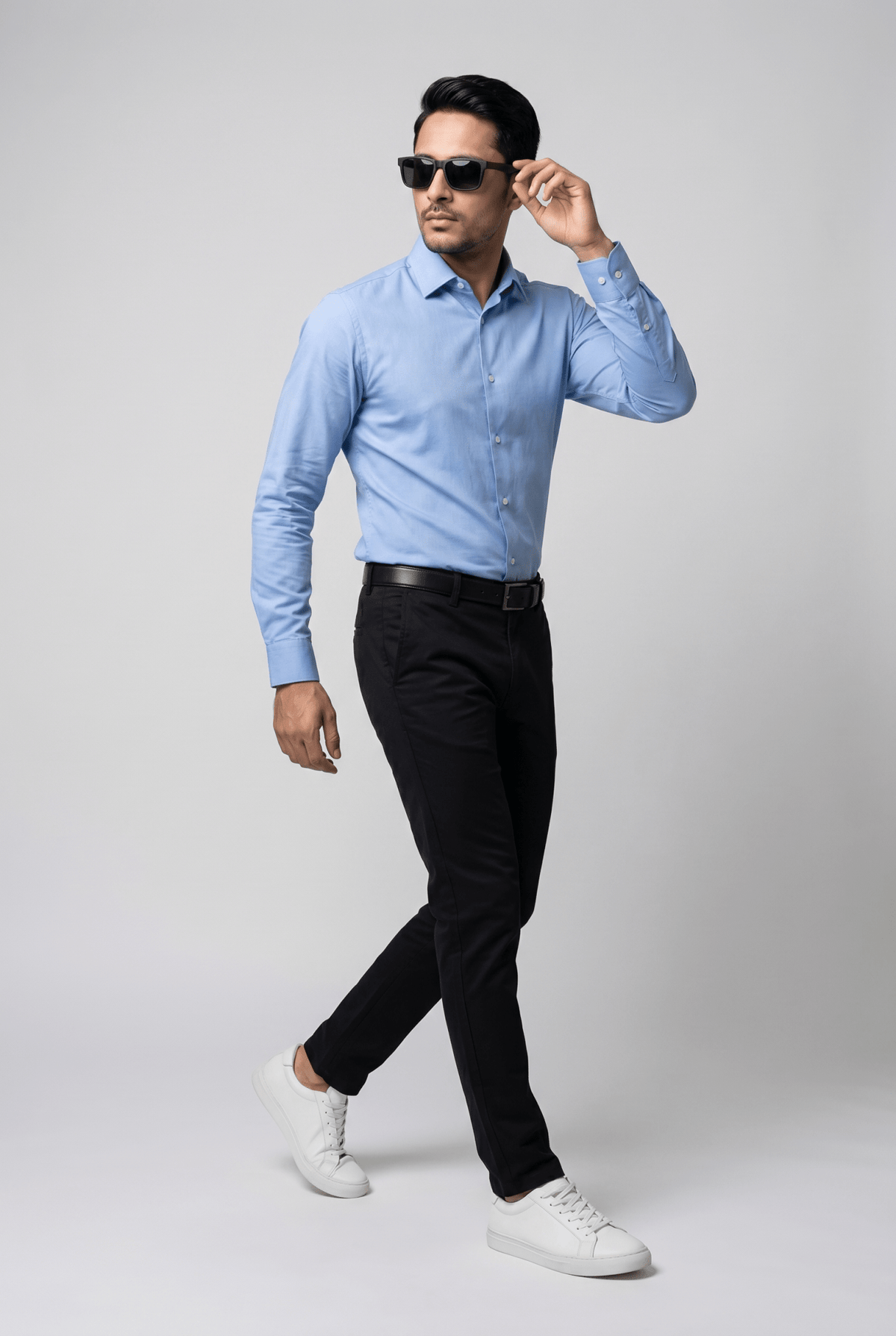 Considered fabric, premium hand-feel — Men's Royal Blue Formal Shirt – Executive Series