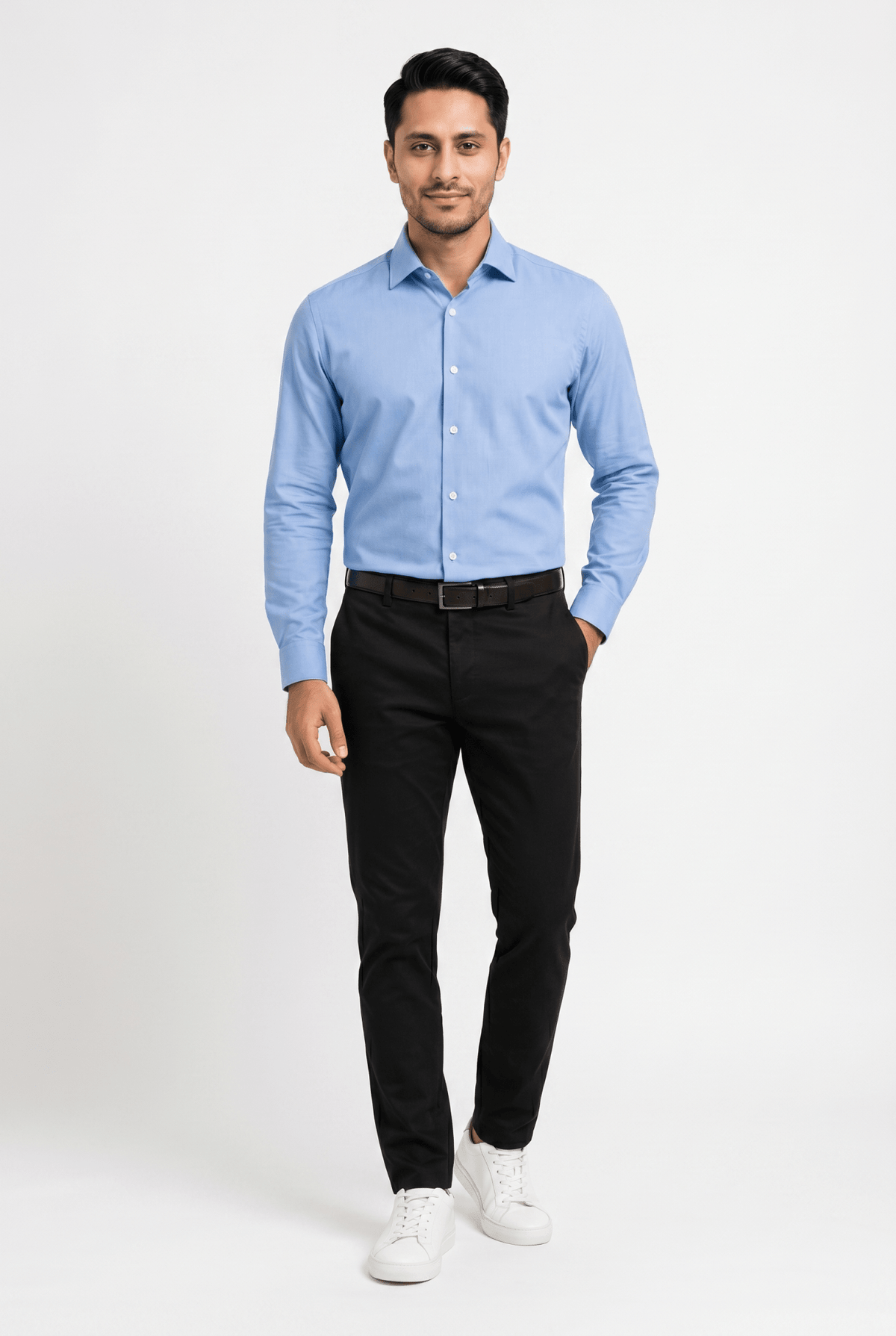 Men's Royal Blue Formal Shirt – Executive Series - Garderobe Clothing USAGRB-FRM-RBL-S