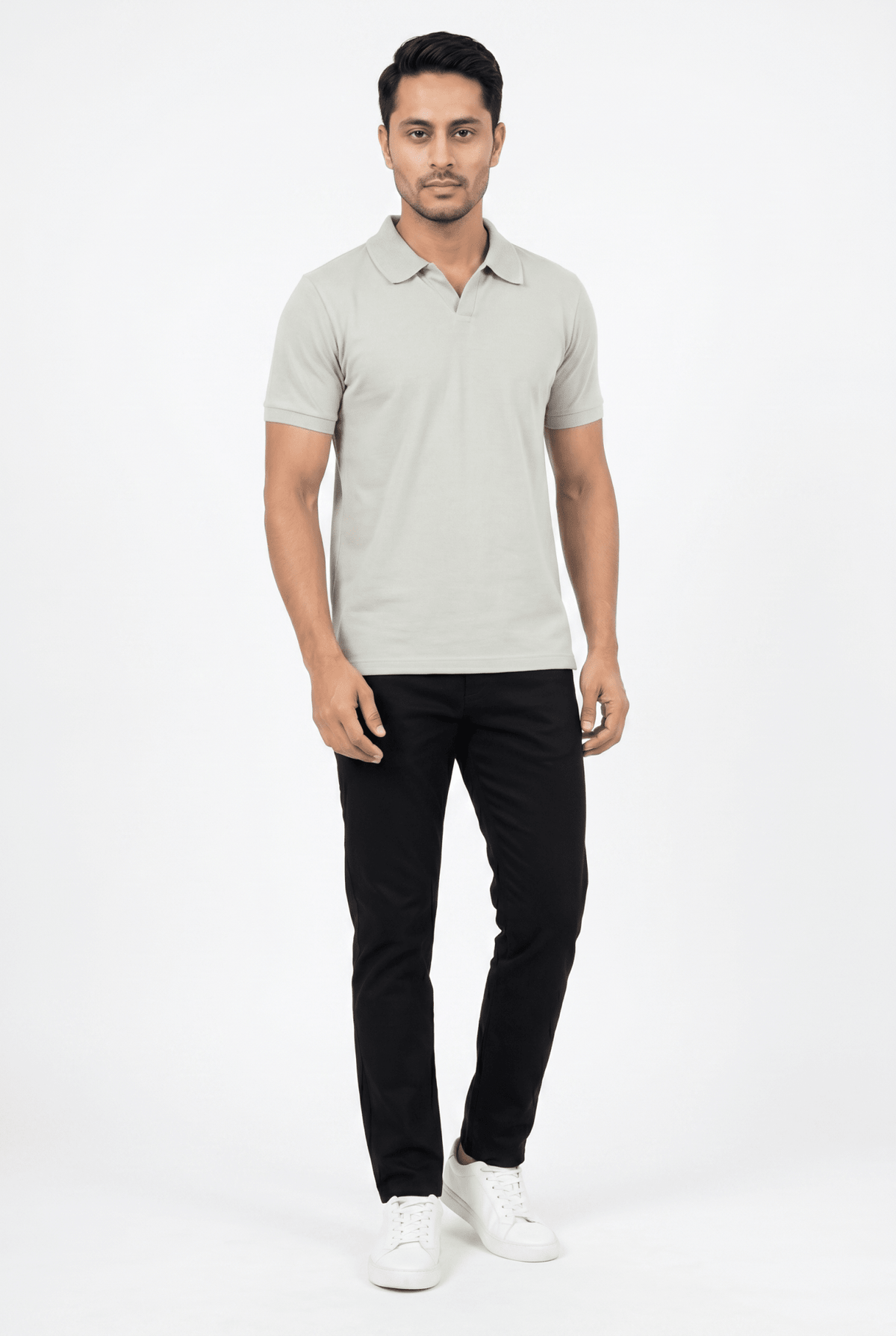 Cut tailored, not tight — Men's Sea Green Knitted Polo