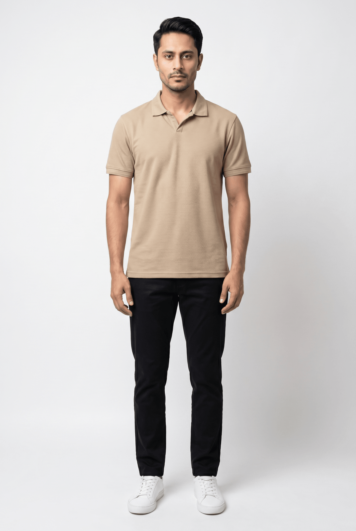Men's Skin Popcorn Polo - Garderobe Clothing USAGRB-POP-SKN-S
