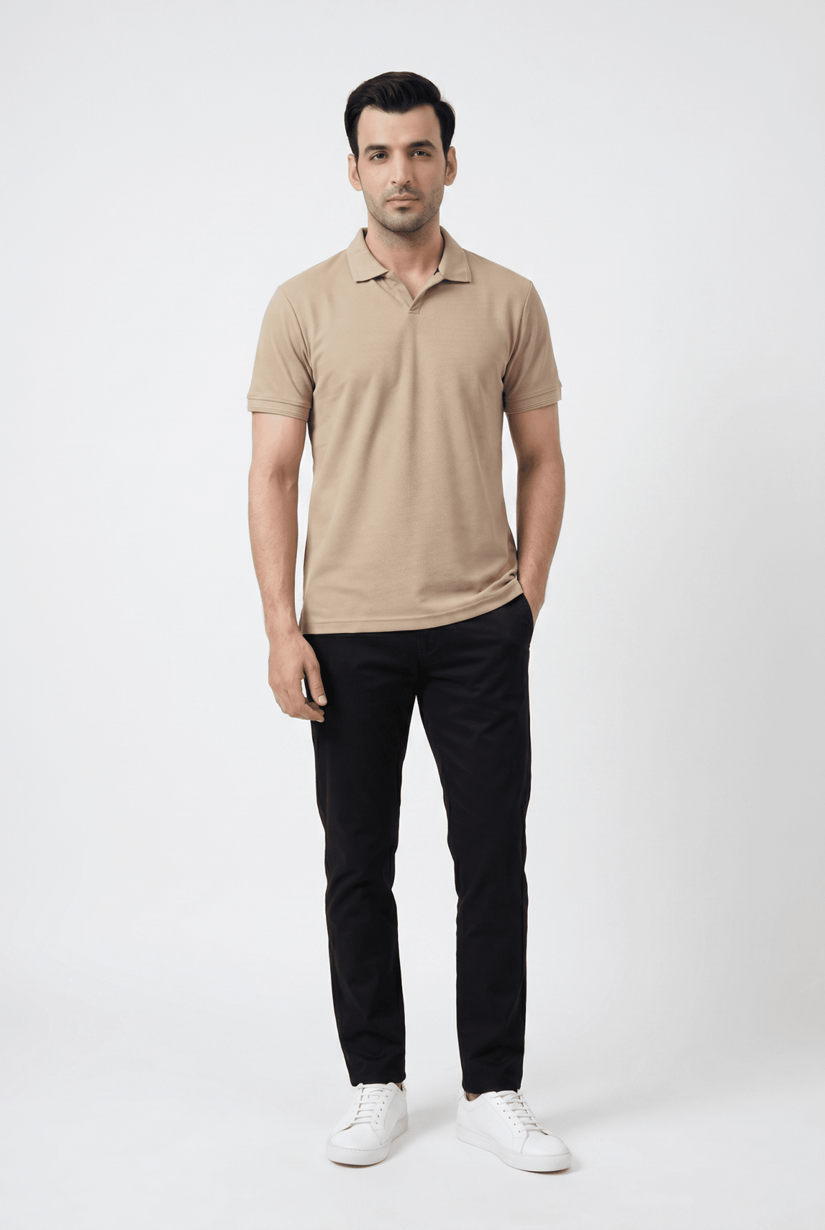Built to hold its line — Men's Skin Popcorn Polo