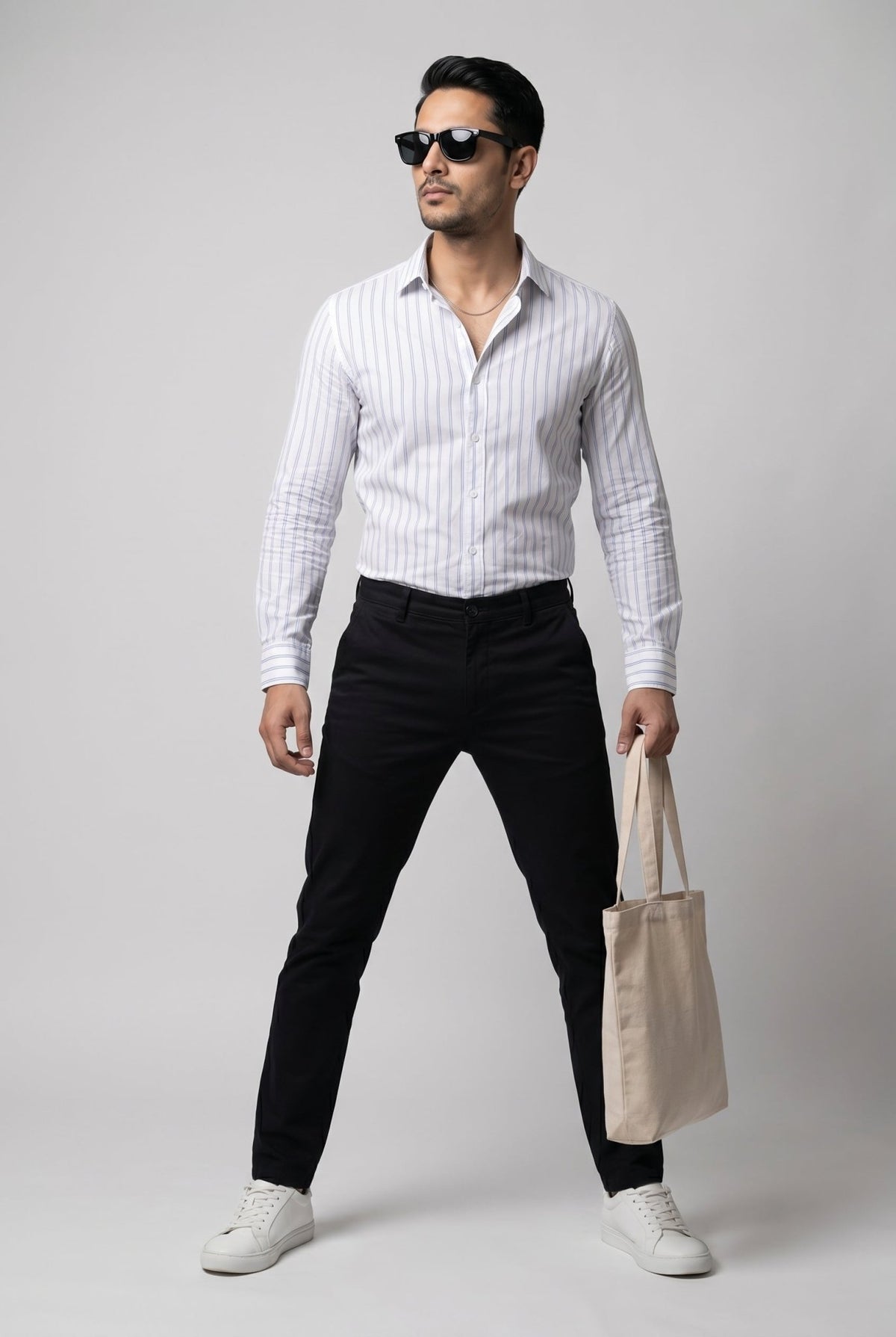 From the office to the evening — Men's Skywhite Lining Shirt