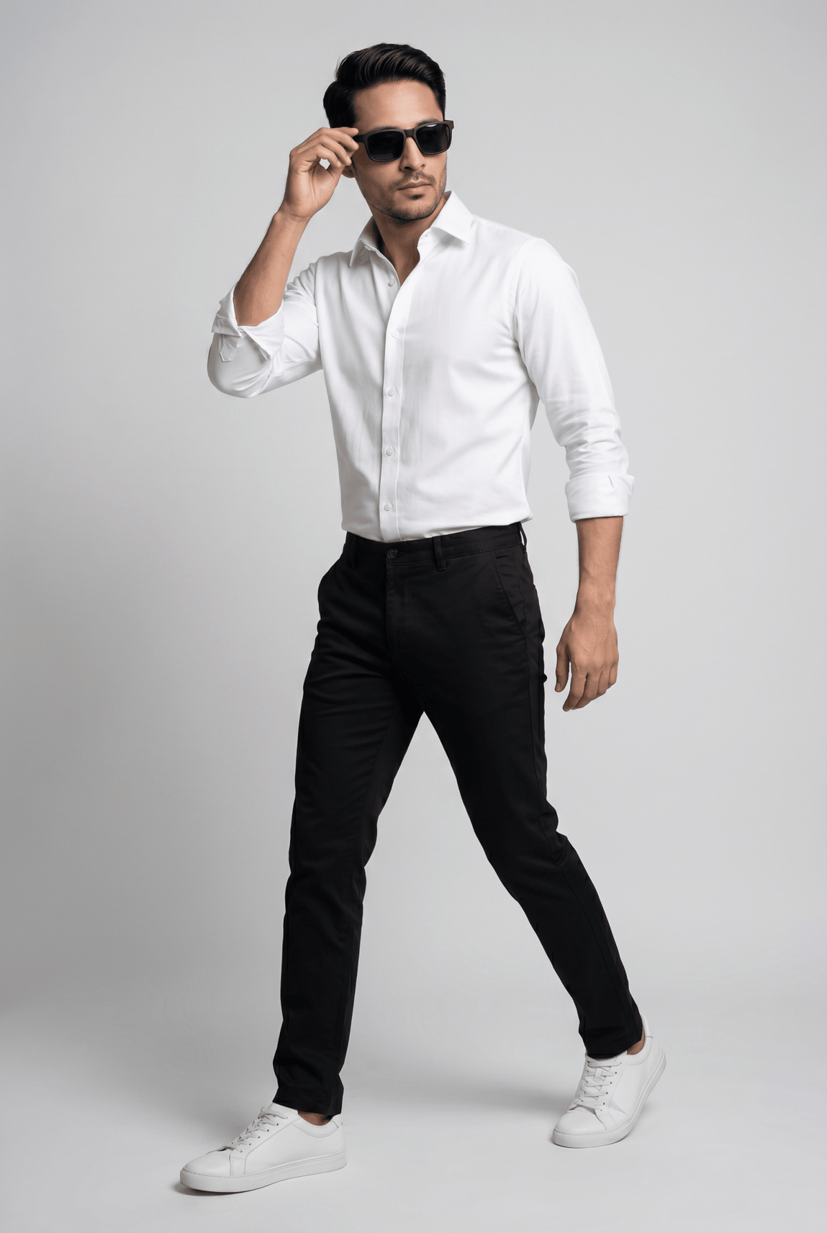 Considered fabric, premium hand-feel — Men's White Formal Shirt – Executive Series