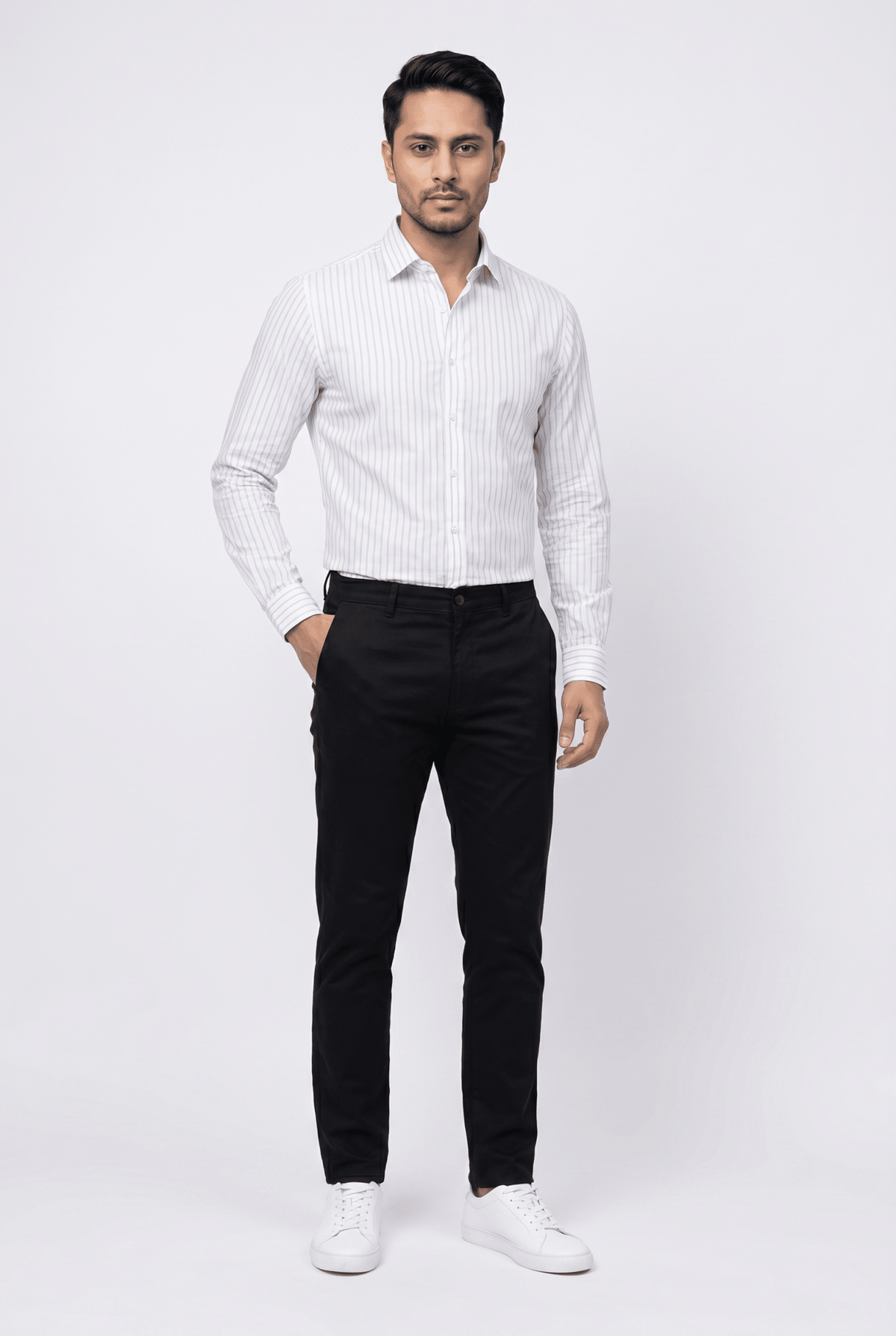 Men's White Lining Shirt - Garderobe Clothing USAGRB-LIN-WHI-S