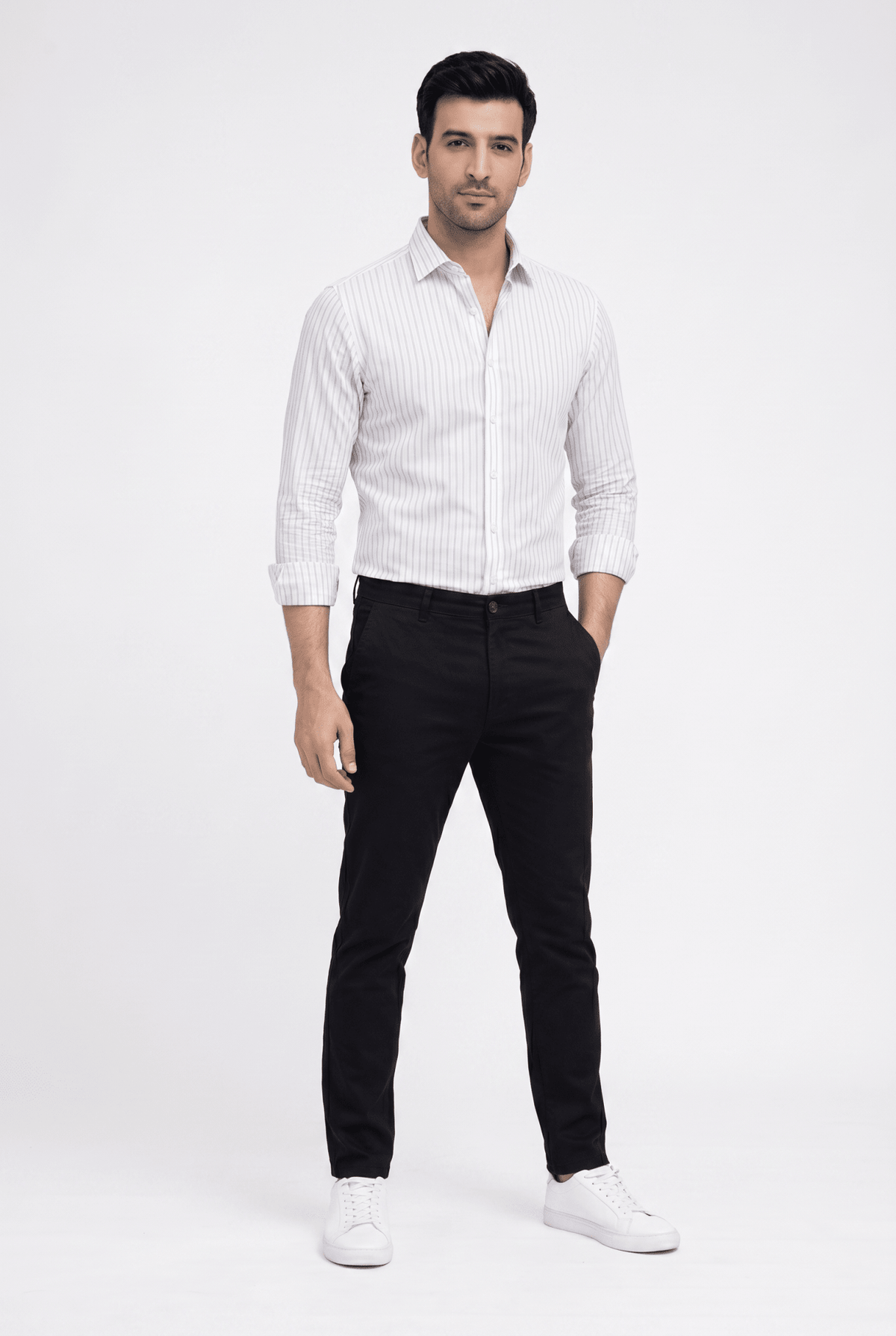 Built to hold its line — Men's White Lining Shirt