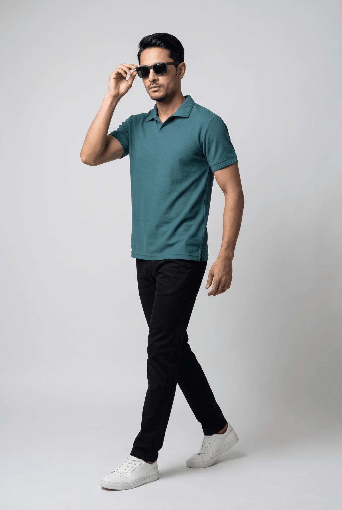 From the office to the evening — Men's Zinc Popcorn Polo