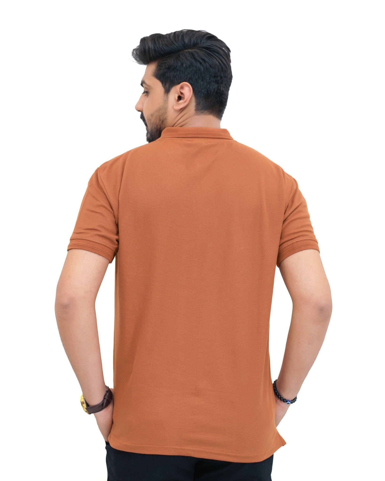 Mustered Brown Polo Shirt - Garderobe Clothing USA