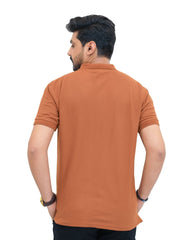 Mustered Brown Polo Shirt - Garderobe Clothing USA