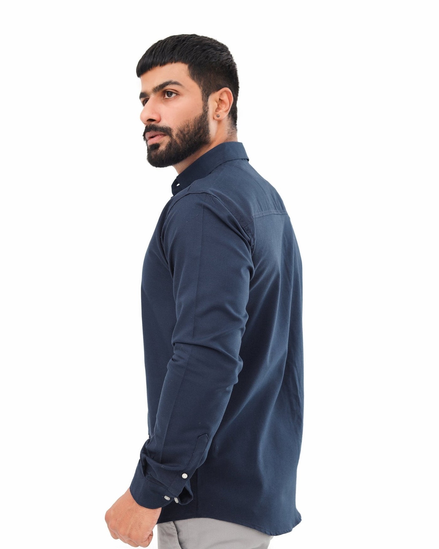 From the office to the evening — Navy Blue Casual Shirt