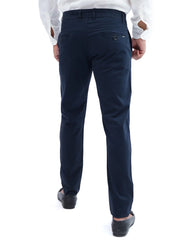 Navy Blue Cotton Pant - Garderobe Clothing USANBC - 001