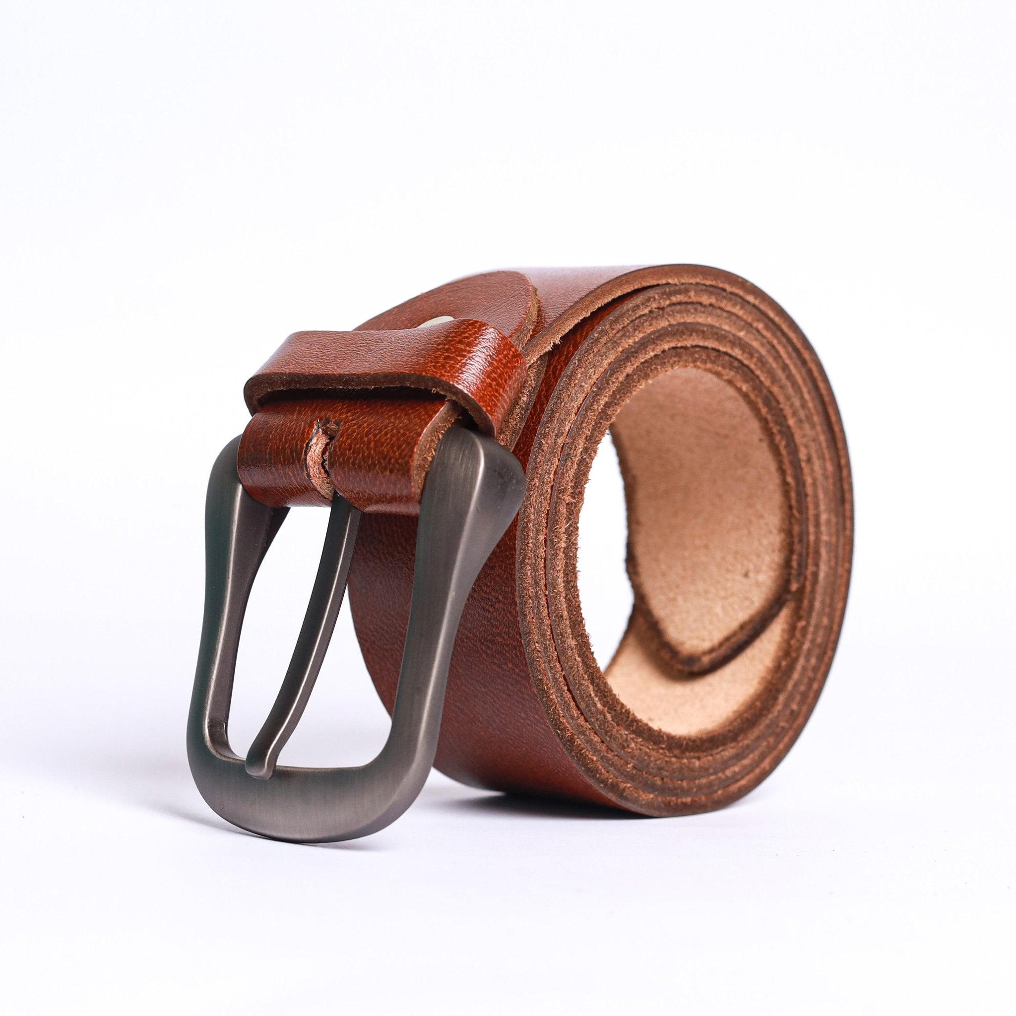 Sandstorm Noir Leather Belt - Garderobe Clothing USA