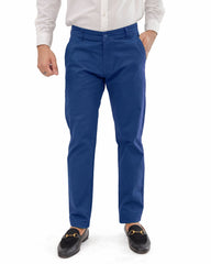 Sky Blue Cotton Pant - Garderobe Clothing USASKL - 002