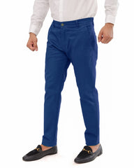 Sky Blue Cotton Pant - Garderobe Clothing USASKL - 002