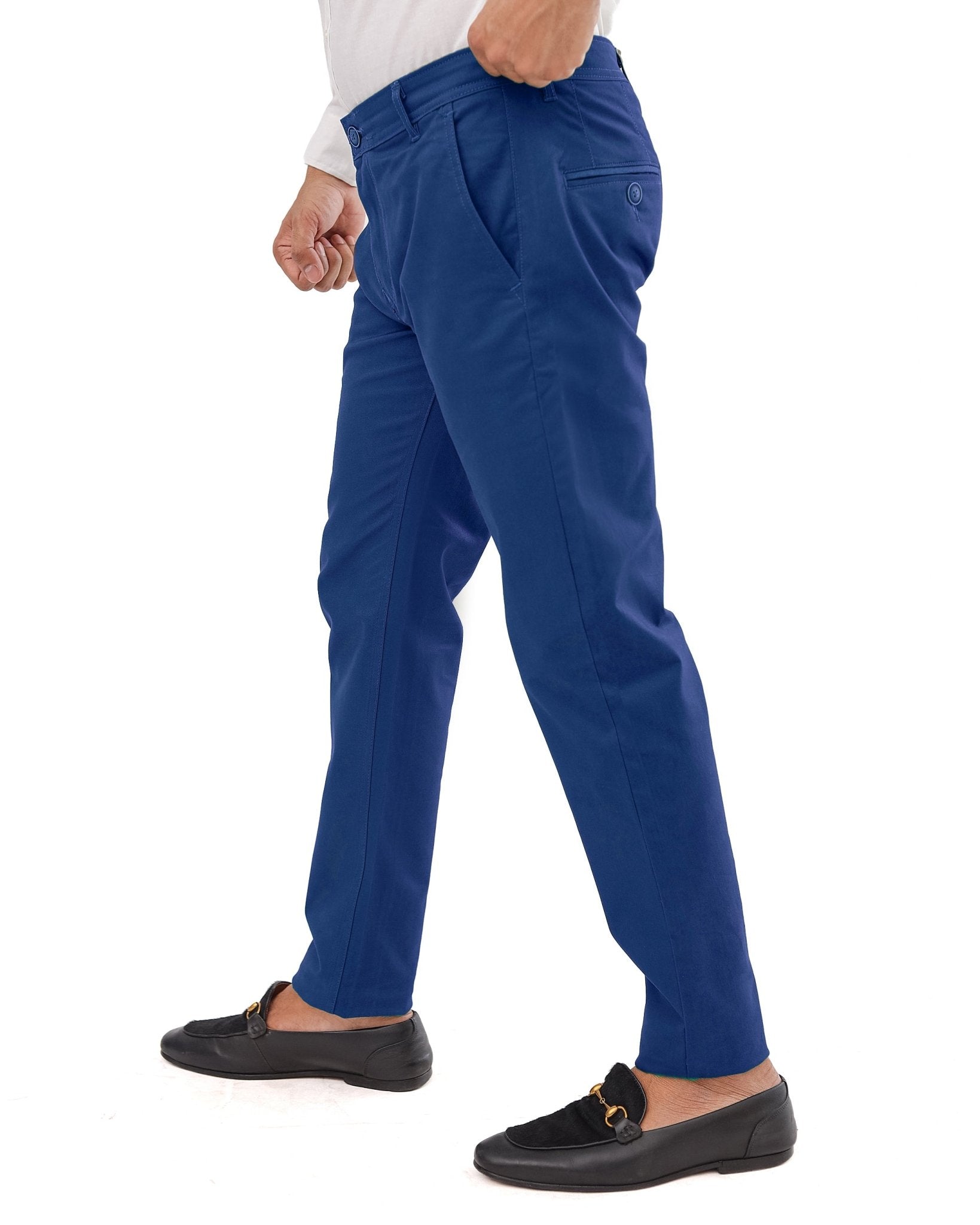 Sky Blue Cotton Pant - Garderobe Clothing USASKL - 002