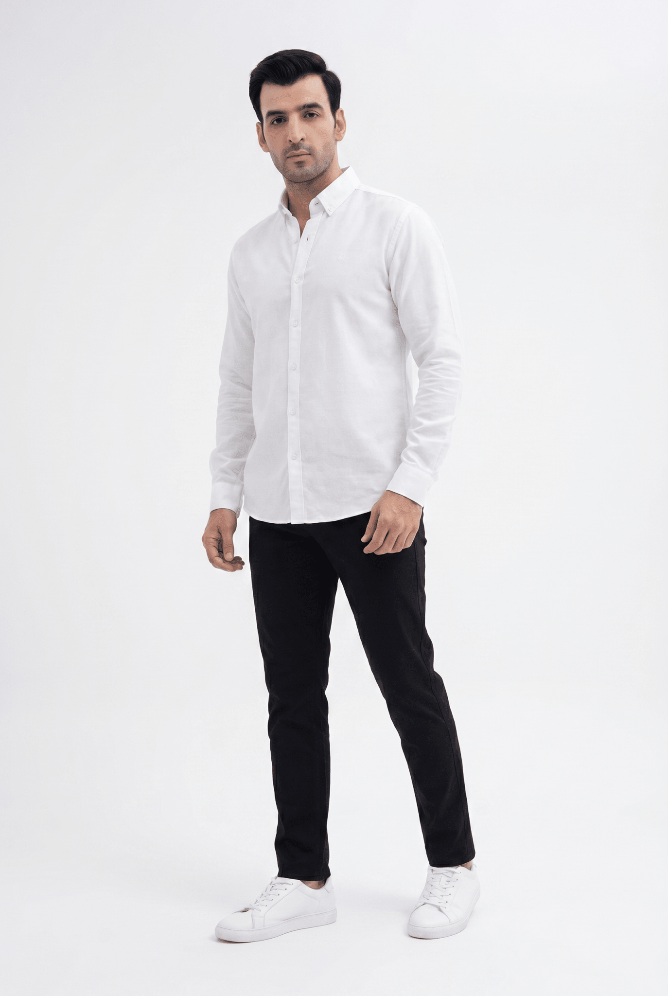 Considered fabric, premium hand-feel — White Casual Shirt