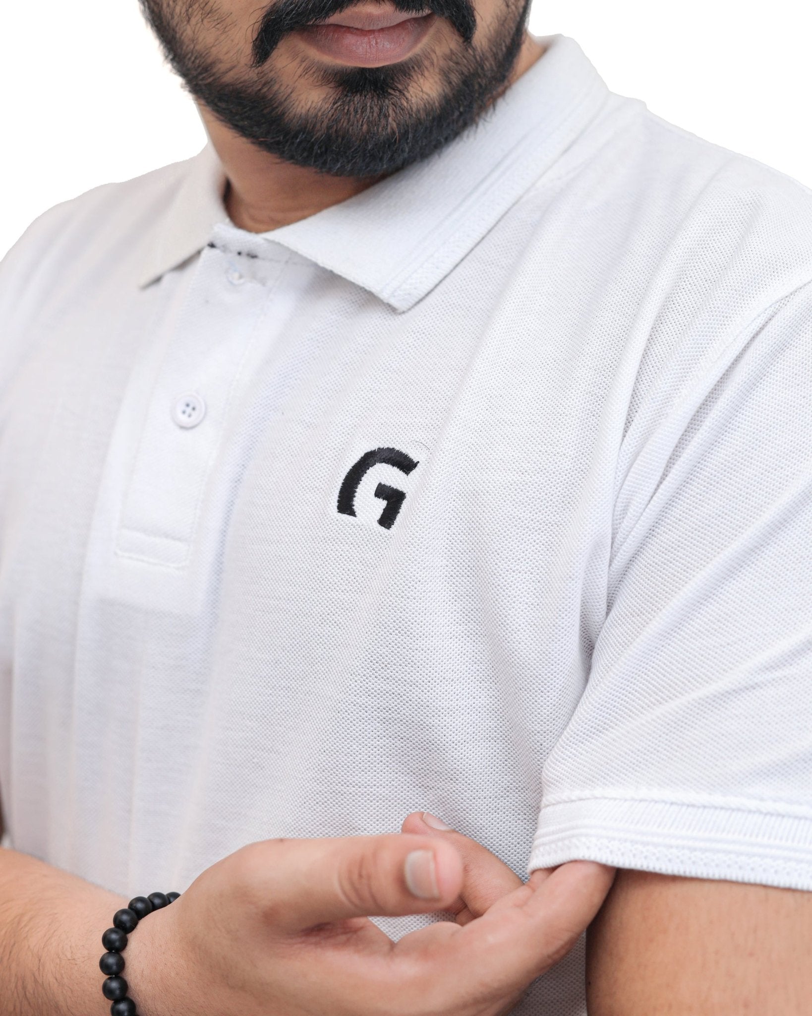 White Polo Shirt - Garderobe Clothing USA